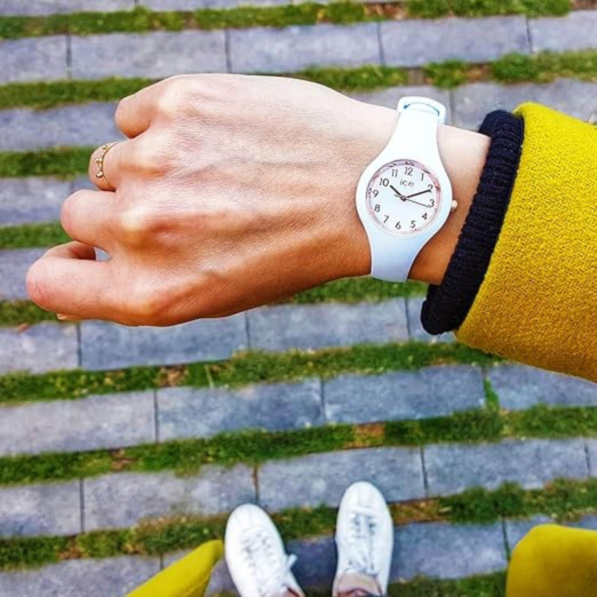 ICE Watch ICE Glam White Dial Silicone Strap Watch 015343