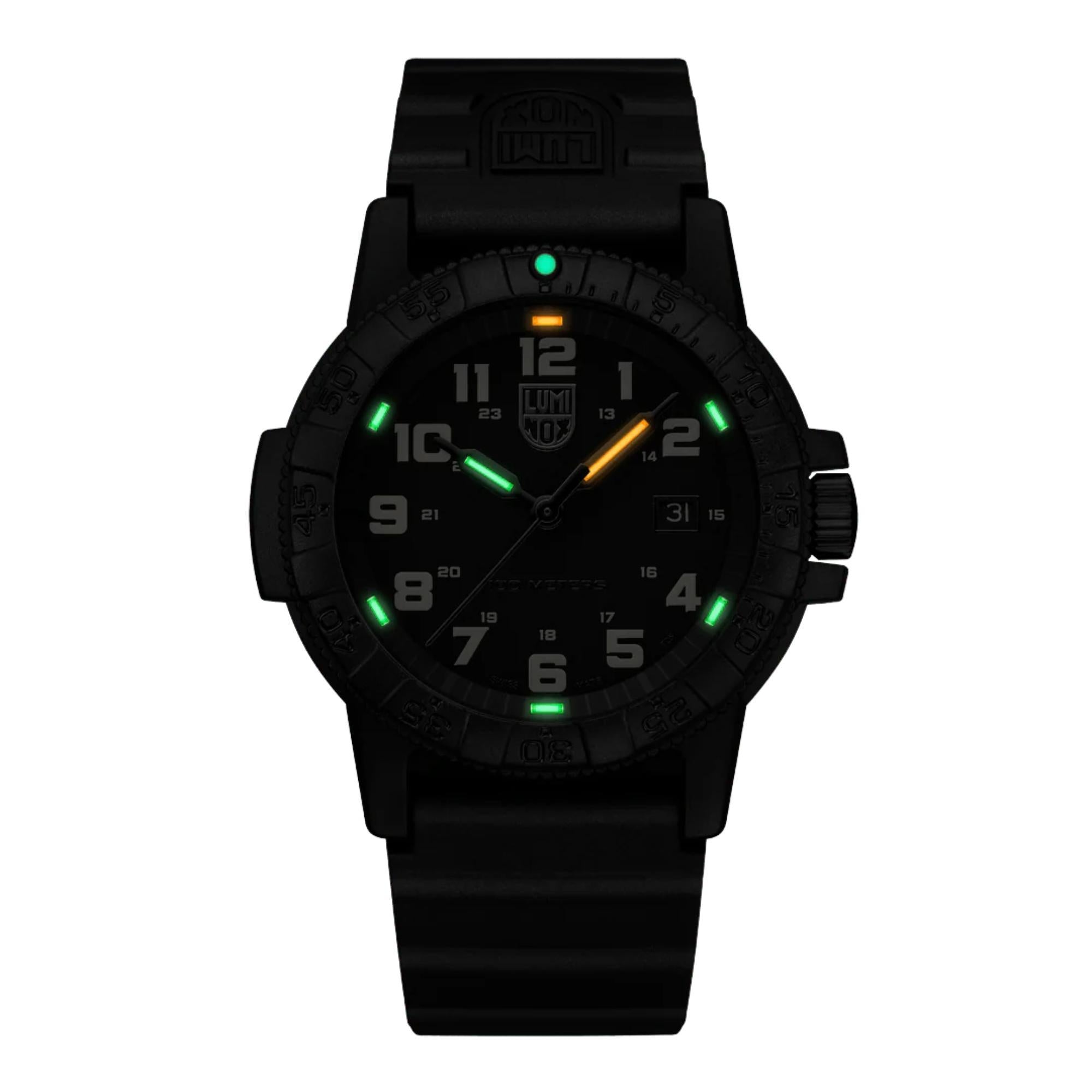 Luminox Leatherback SEA Turtle Giant Black Dial PU Strap Men’s Watch XS.0330
