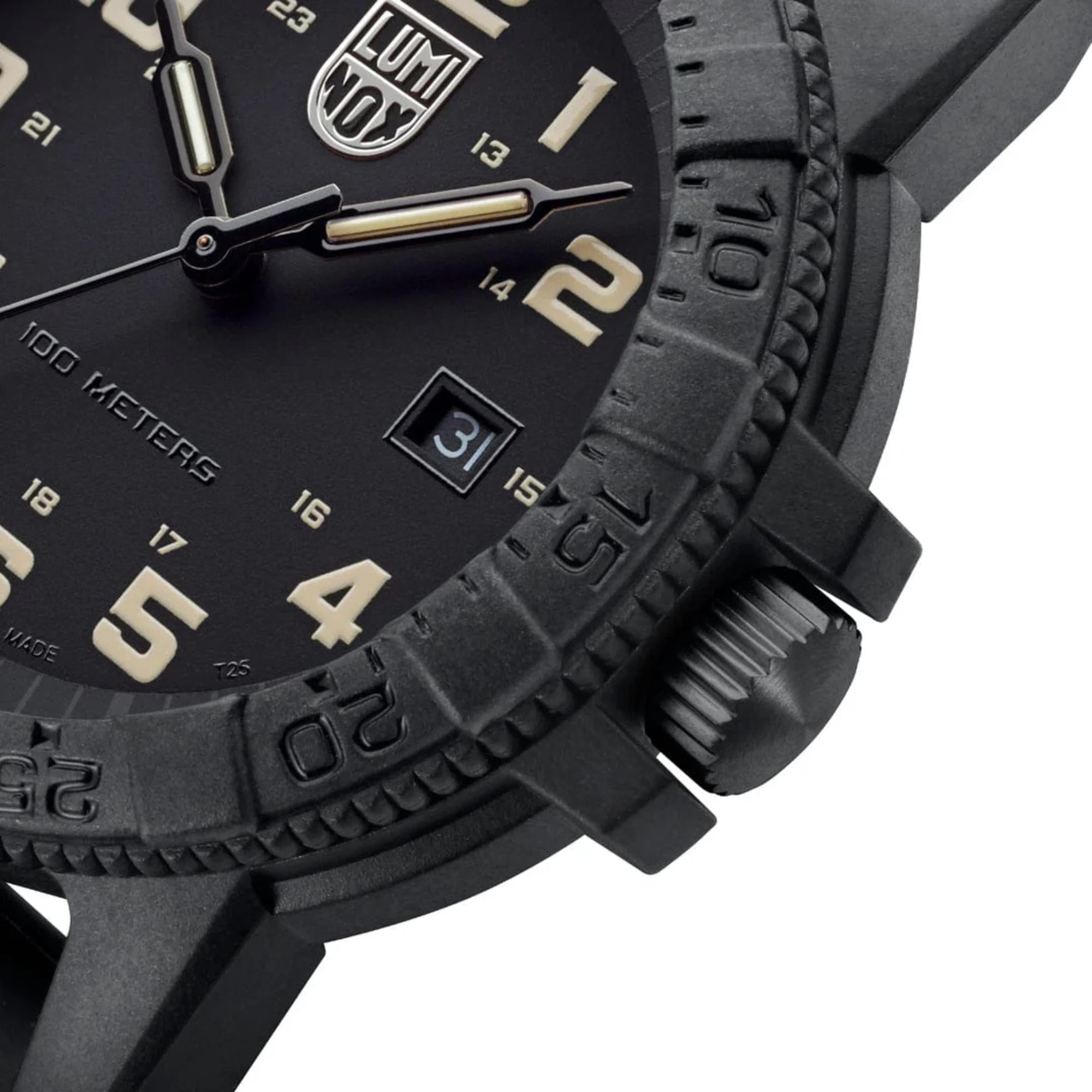 Luminox Leatherback SEA Turtle Giant Black Dial PU Strap Men’s Watch XS.0330