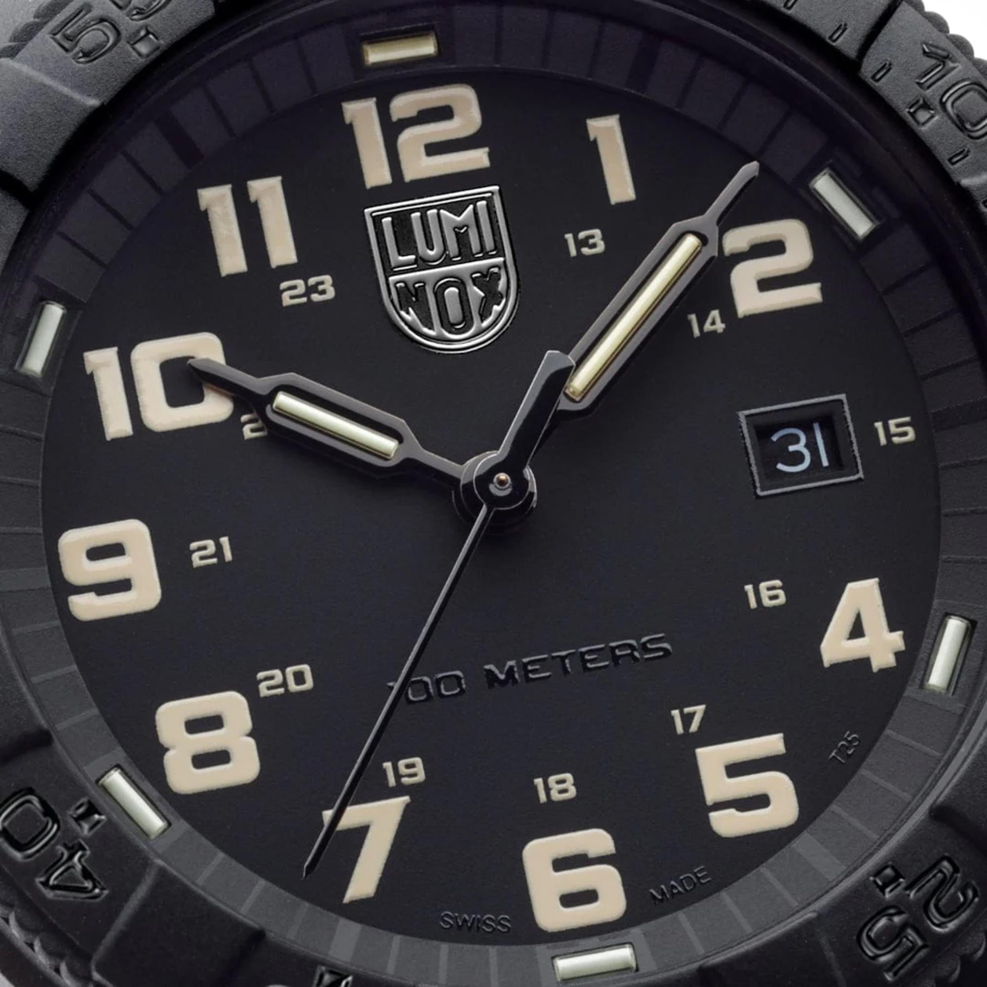Luminox Leatherback SEA Turtle Giant Black Dial PU Strap Men’s Watch XS.0330