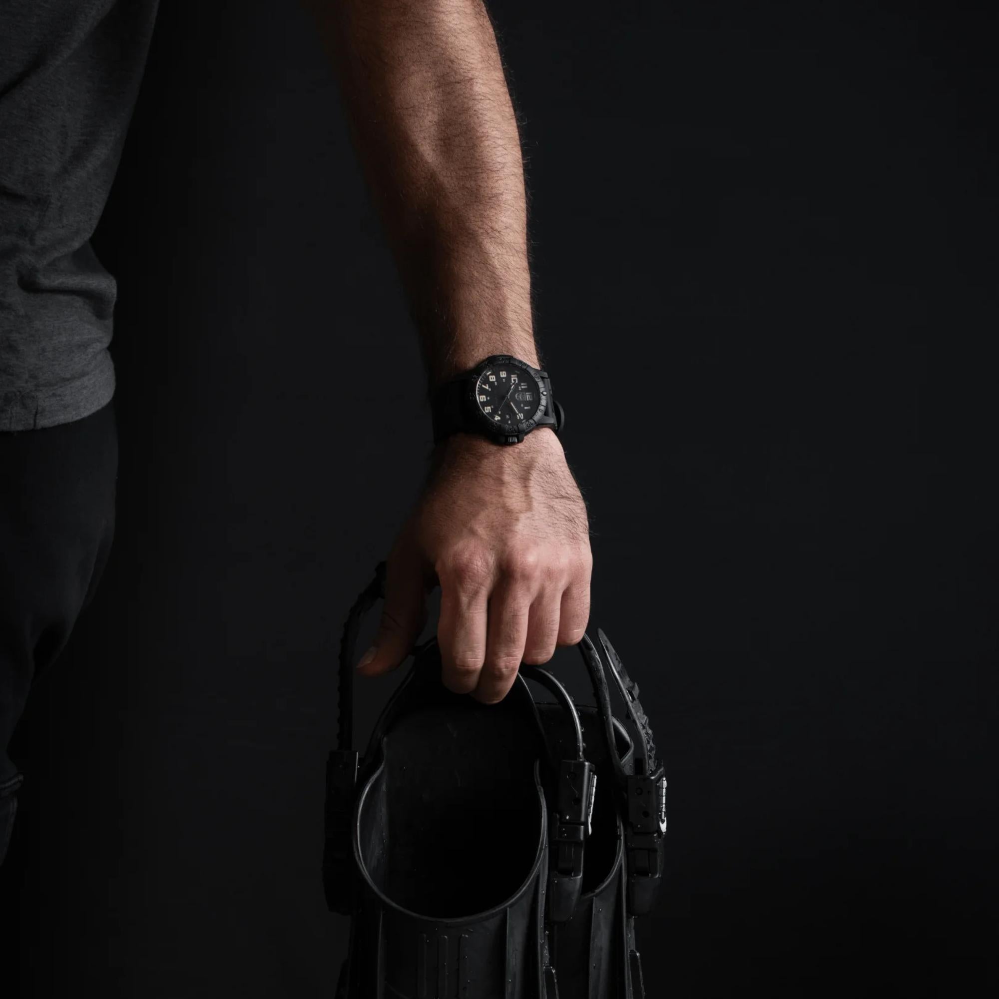 Luminox Leatherback SEA Turtle Giant Black Dial PU Strap Men’s Watch XS.0330