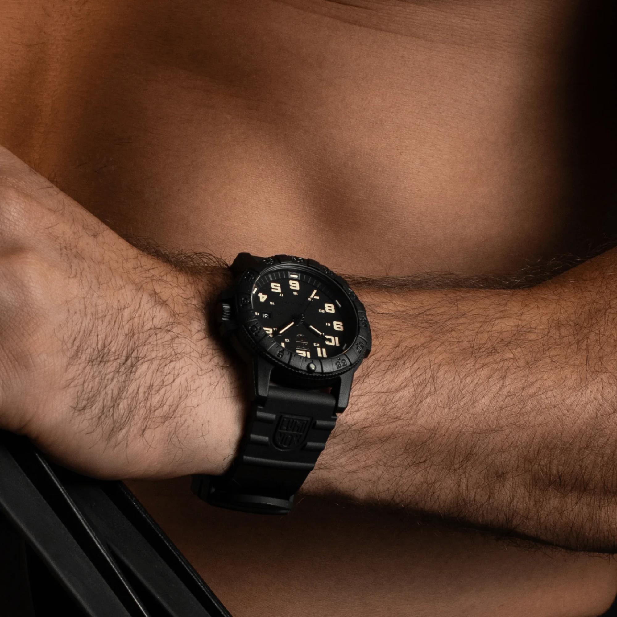 Luminox Leatherback SEA Turtle Giant Black Dial PU Strap Men’s Watch XS.0330