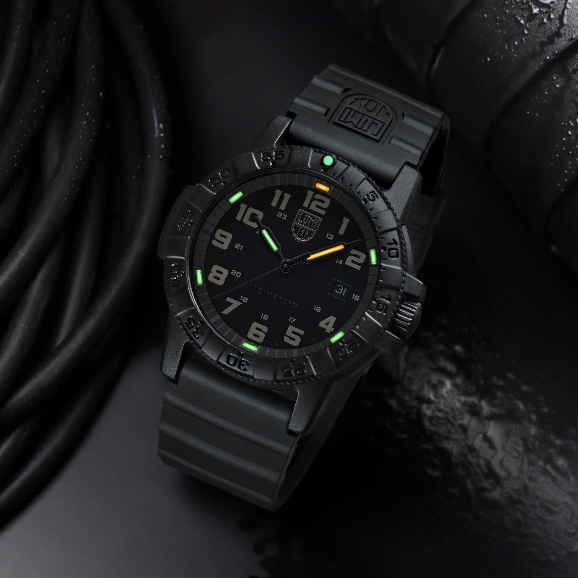 Luminox Leatherback SEA Turtle Giant Black Dial PU Strap Men’s Watch XS.0330