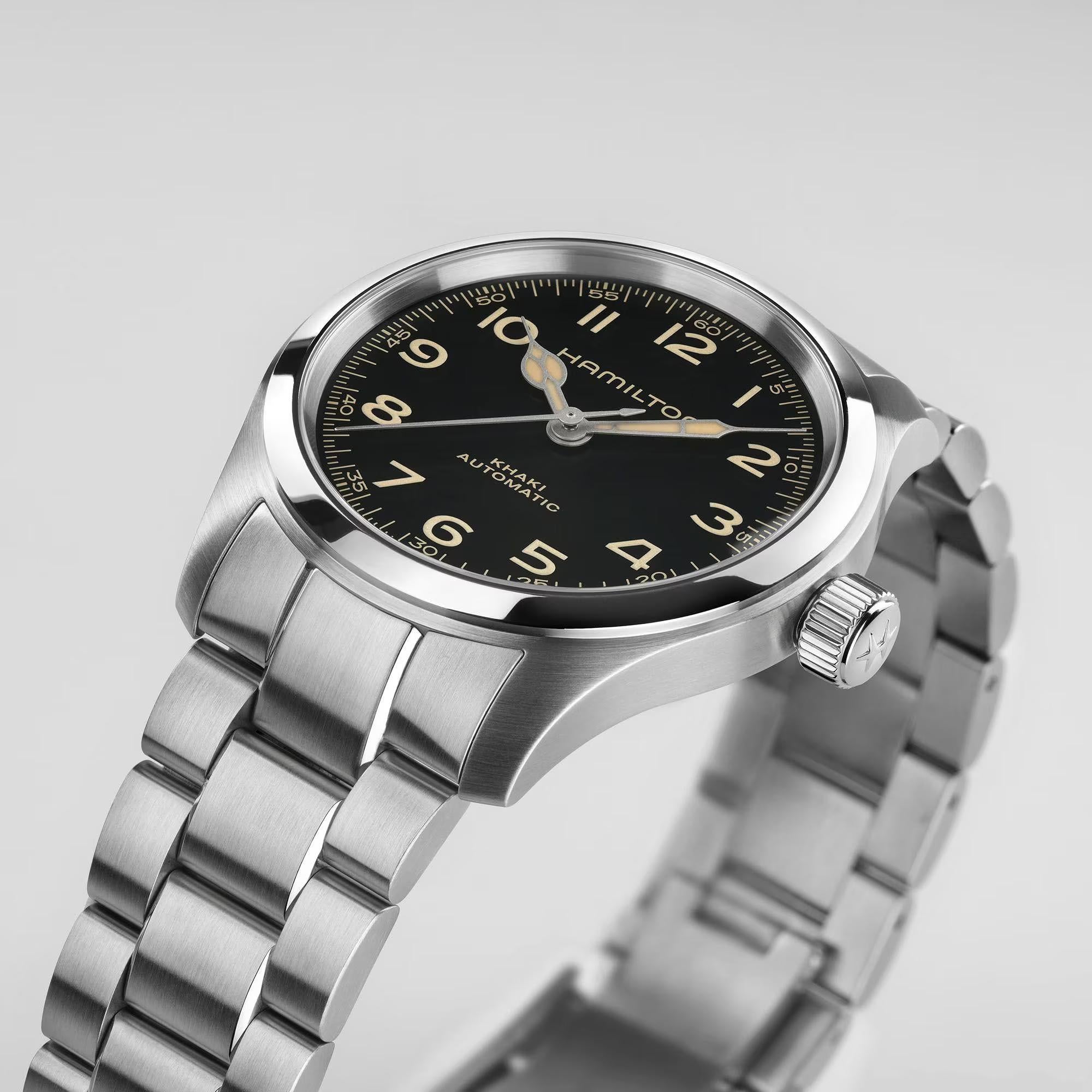Hamilton Khaki Field Murph Automatic Stainless Steel Strap Black Dial Men’s Watch H70405130