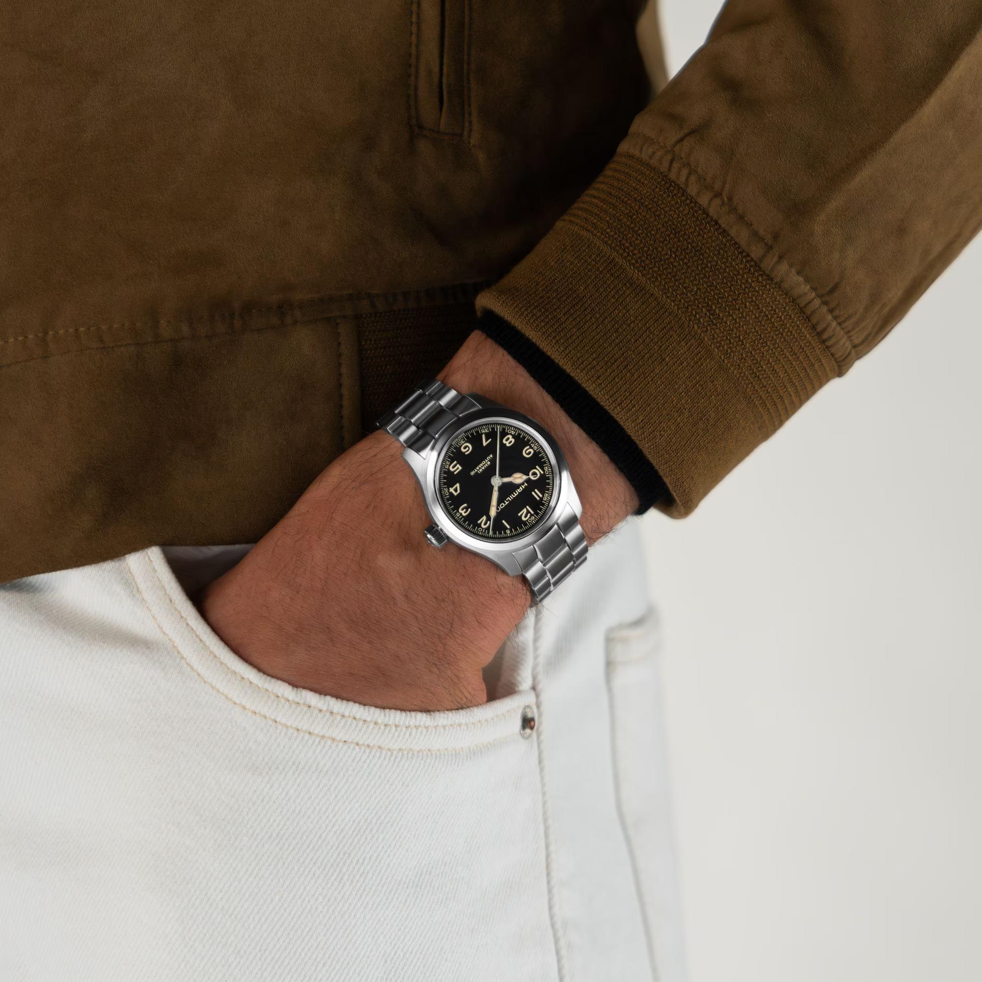 Hamilton Khaki Field Murph Automatic Stainless Steel Strap Black Dial Men’s Watch H70405130