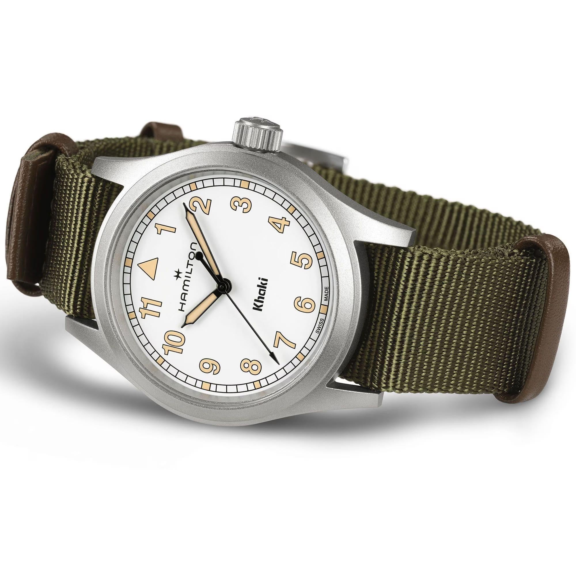 Hamilton Khaki Field Quartz NATO Strap White Dial Men’s Watch H69401910