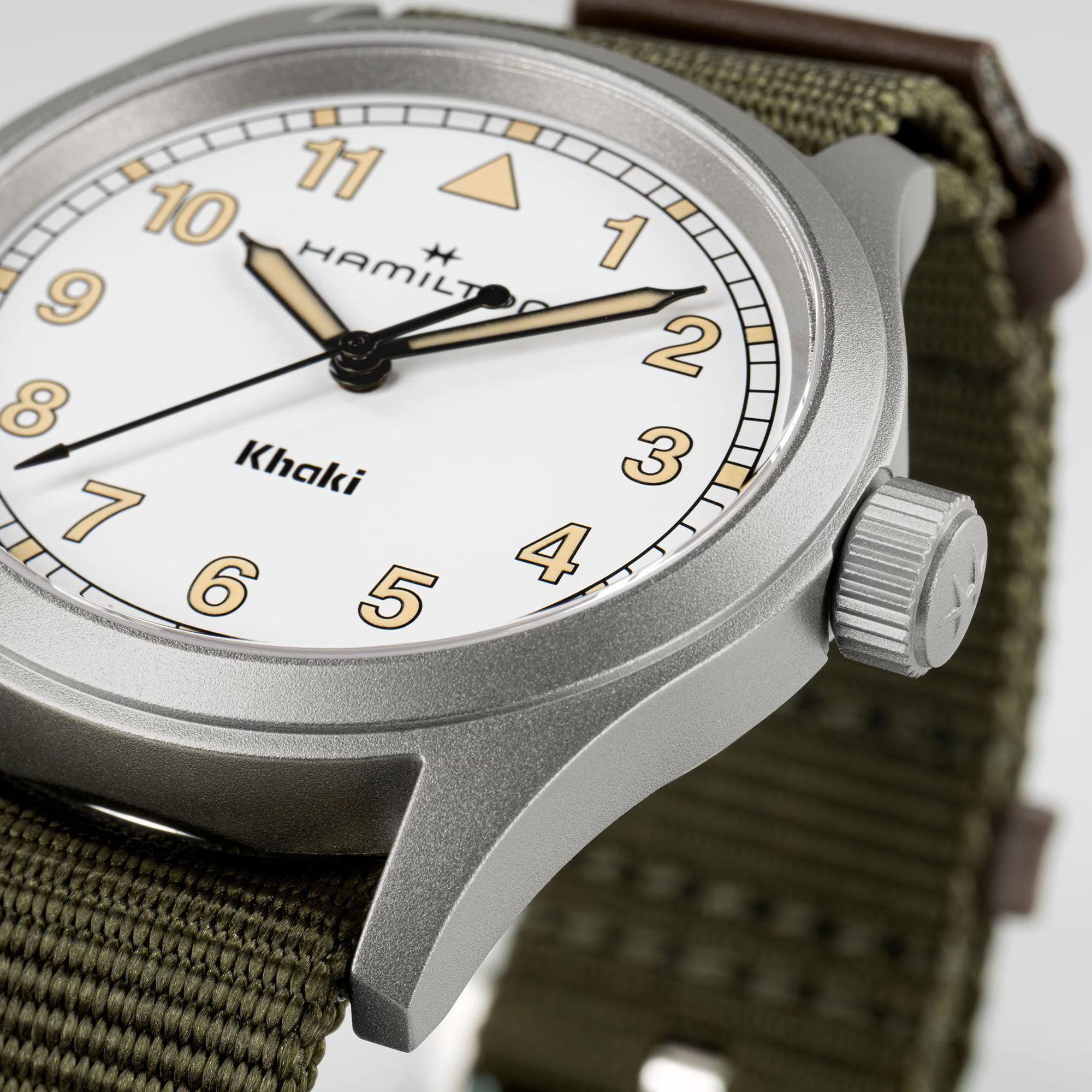 Hamilton Khaki Field Quartz NATO Strap White Dial Men’s Watch H69401910