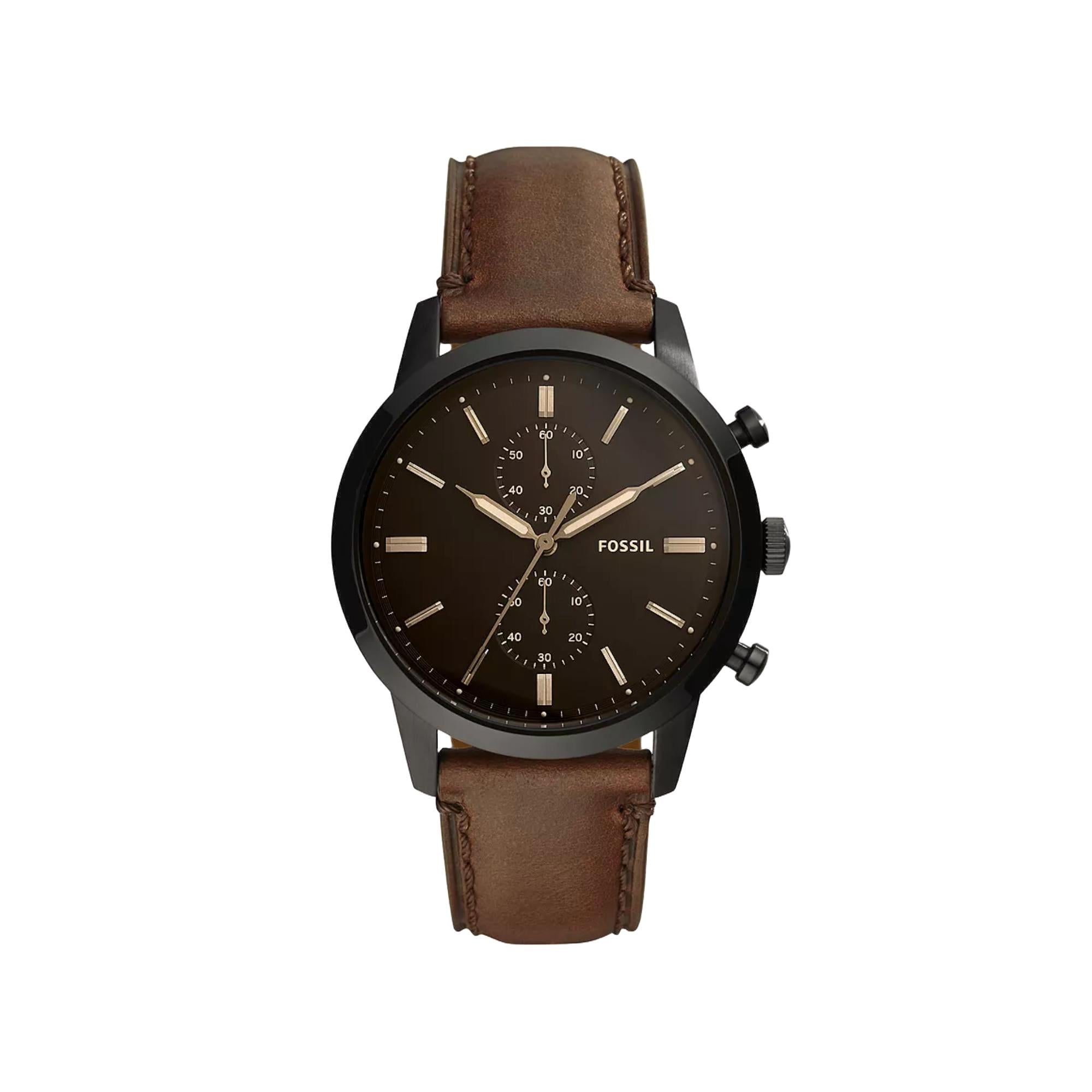Fossil Townsman Chronograph Brown Leather Men’s Watch FS5437