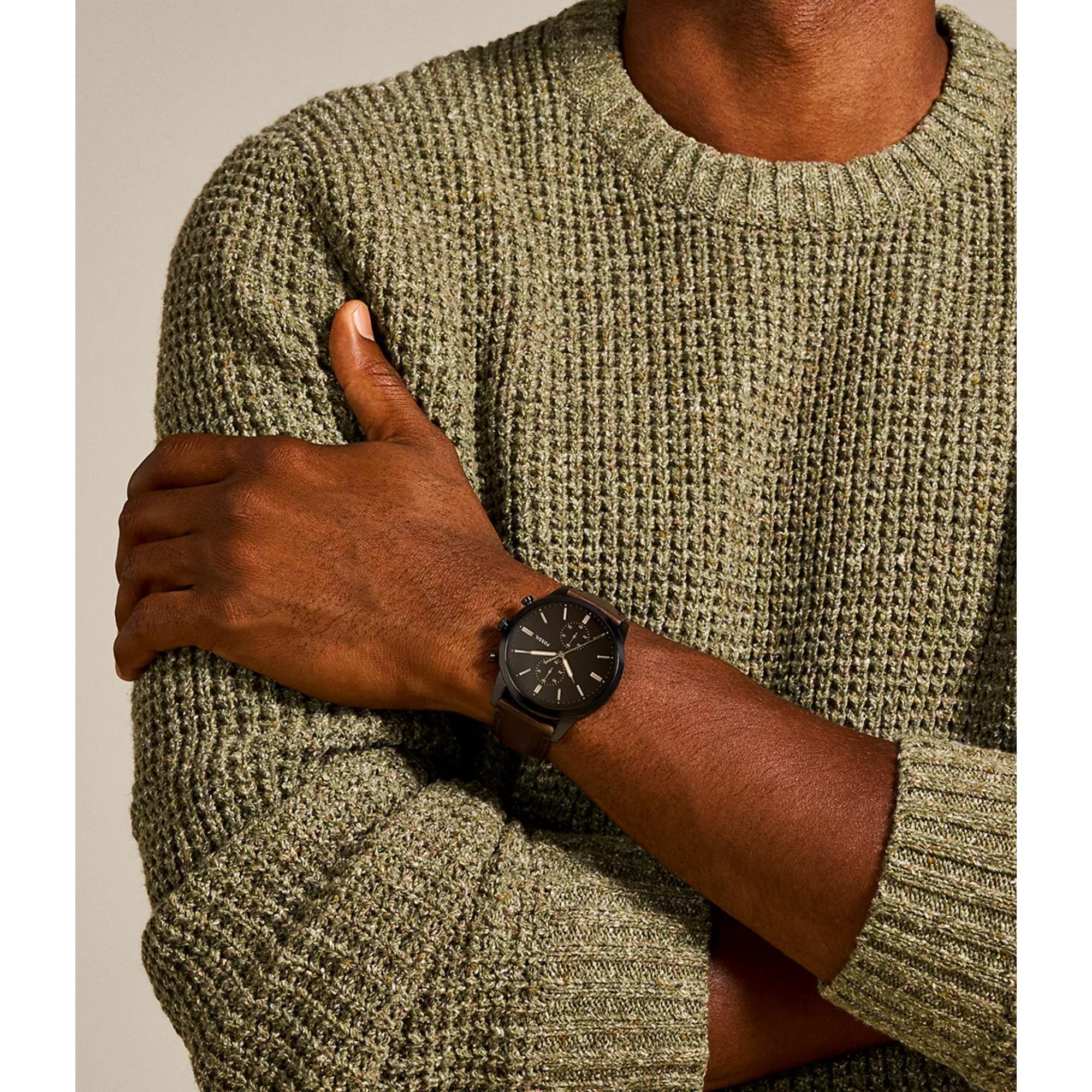 Fossil Townsman Chronograph Brown Leather Men’s Watch FS5437