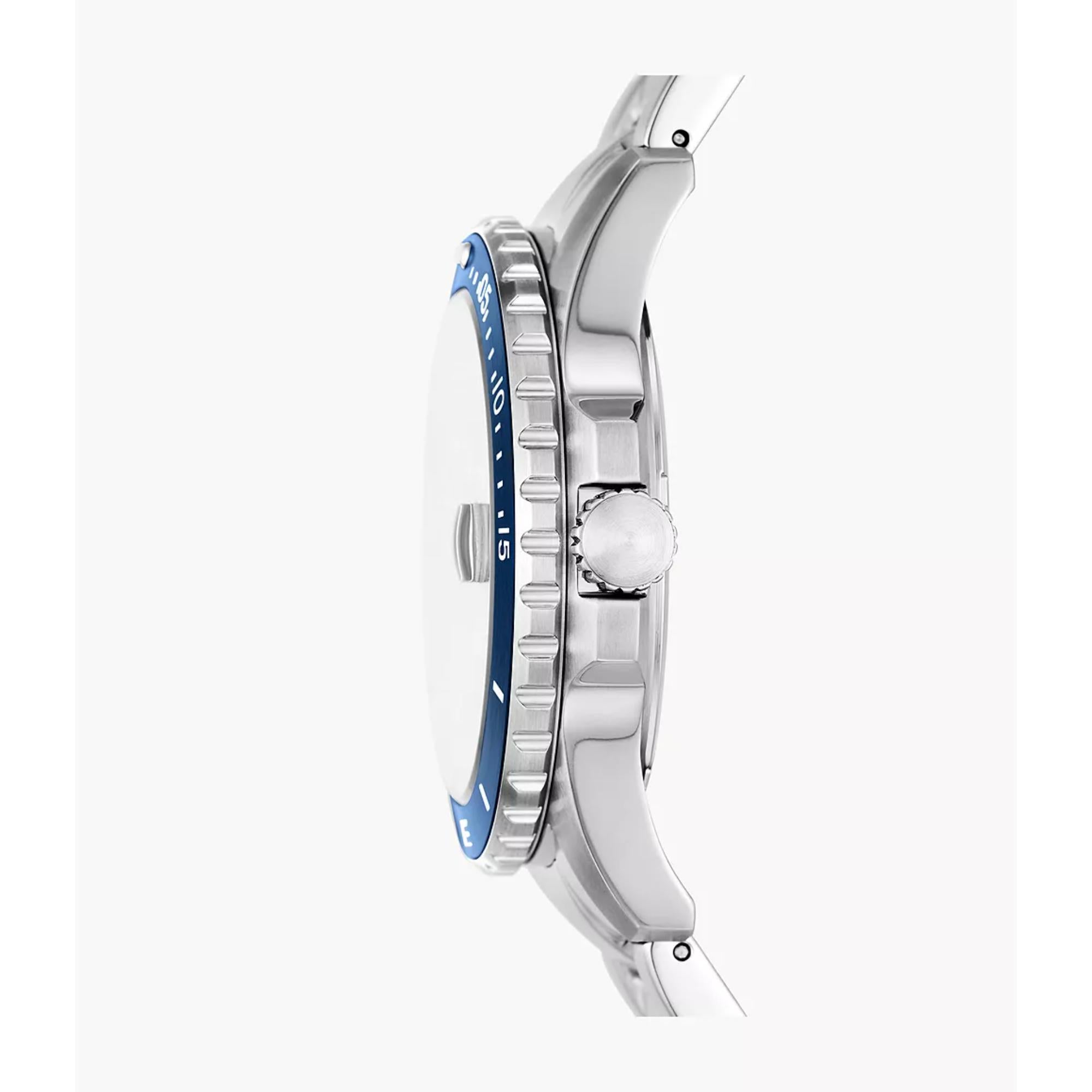 Fossil Blue Dive Three-Hand Date Stainless Steel Blue Dial Men’s Watch FS6029