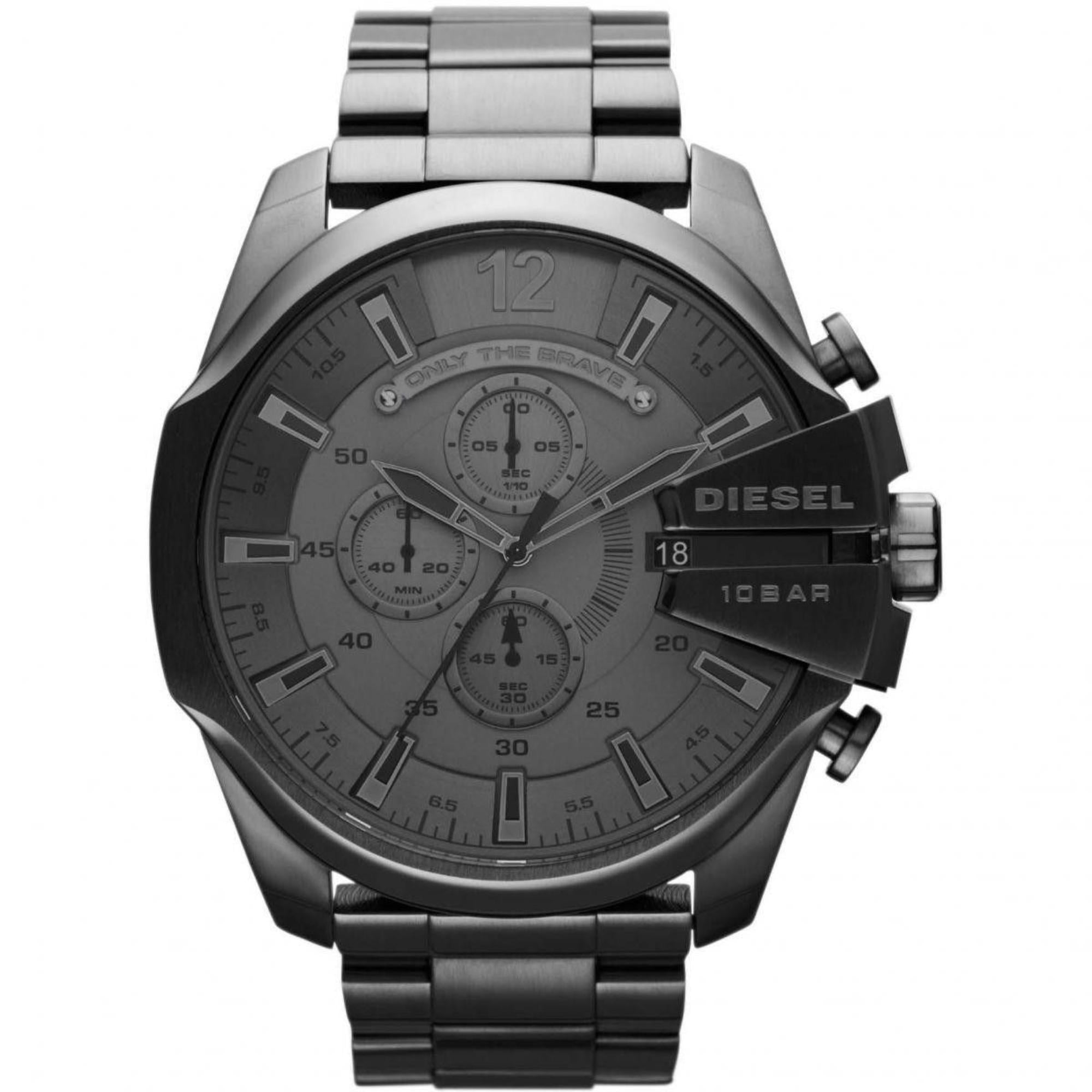 Diesel Mega Chief Chronograph Gunmetal Stainless Steel Strap Grey Dial Men's Watch DZ4282