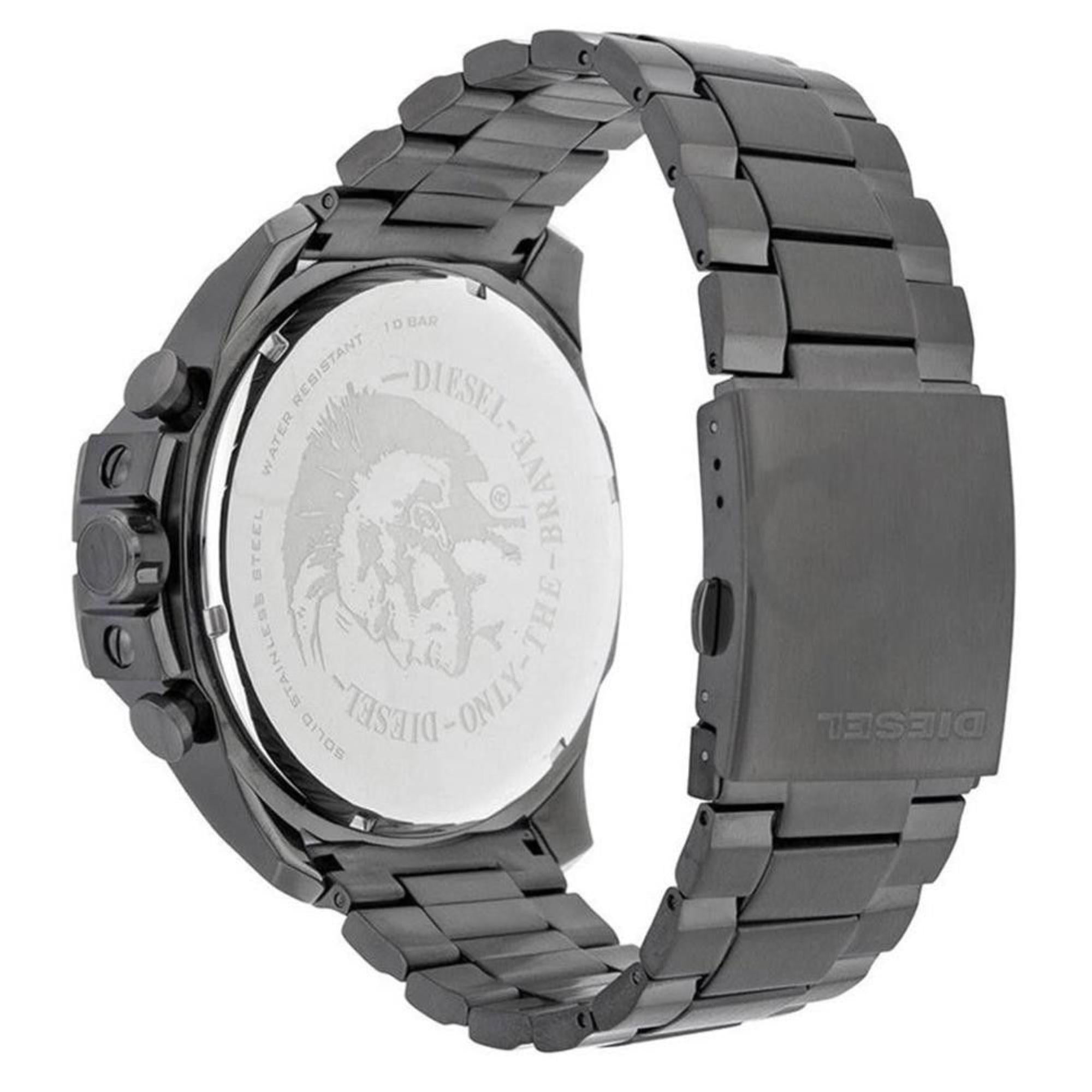 Diesel Mega Chief Chronograph Gunmetal Stainless Steel Strap Grey Dial Men's Watch DZ4282