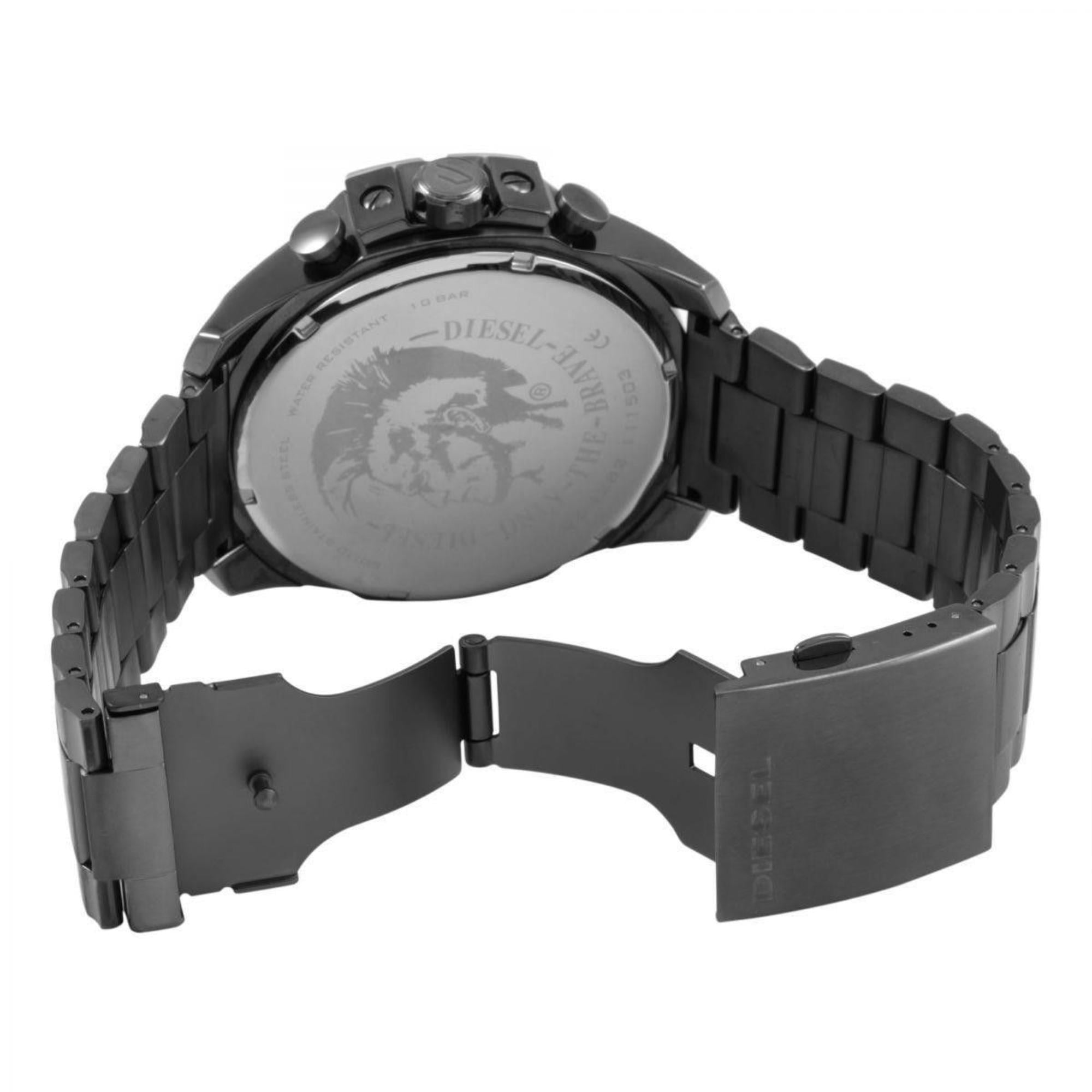 Diesel Mega Chief Chronograph Gunmetal Stainless Steel Strap Grey Dial Men's Watch DZ4282