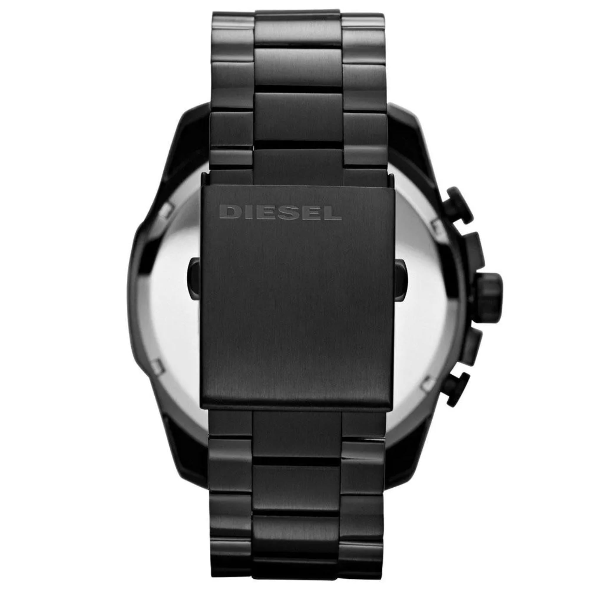 Diesel Mega Chief Chronograph Black Stainless Steel Strap Black Dial Men's Watch DZ4283