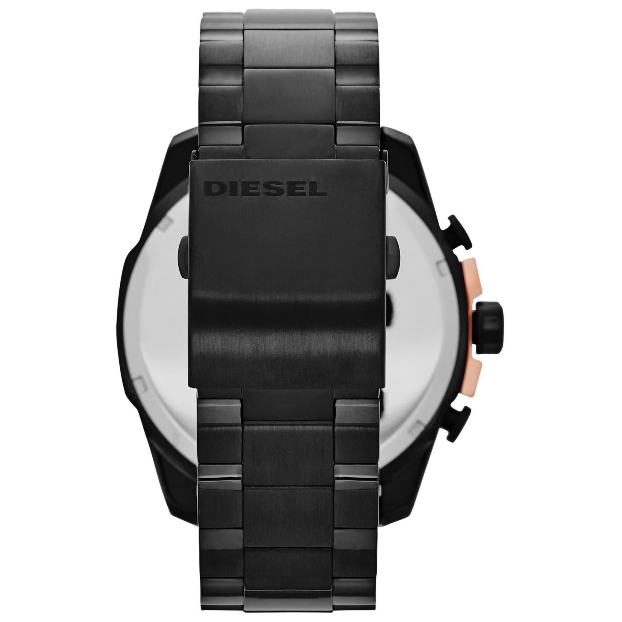 Diesel Mega Chief Chronograph Black Stainless Steel Black Dial Men's Watch DZ4309
