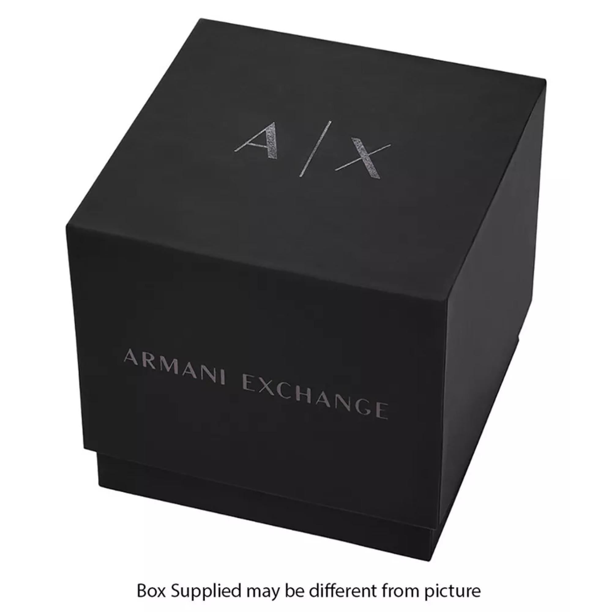 Armani Exchange Dante Chronograph Quartz Gold-Tone Stainless Steel Black Dial Men's Watch AX1875