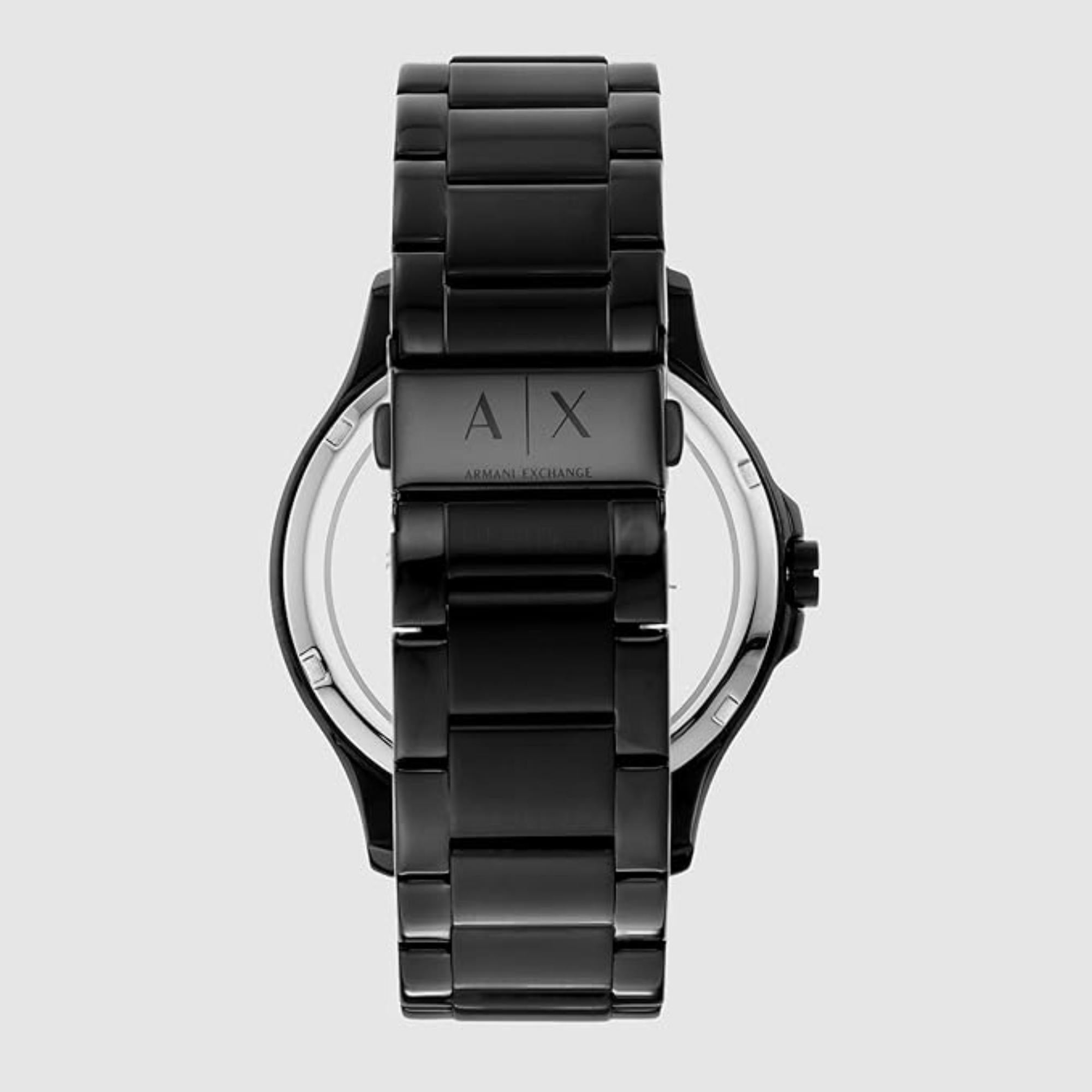 Armani Exchange Black Dial Stainless Steel Strap and Bracelet Gift Set Men’s Watch AX7101