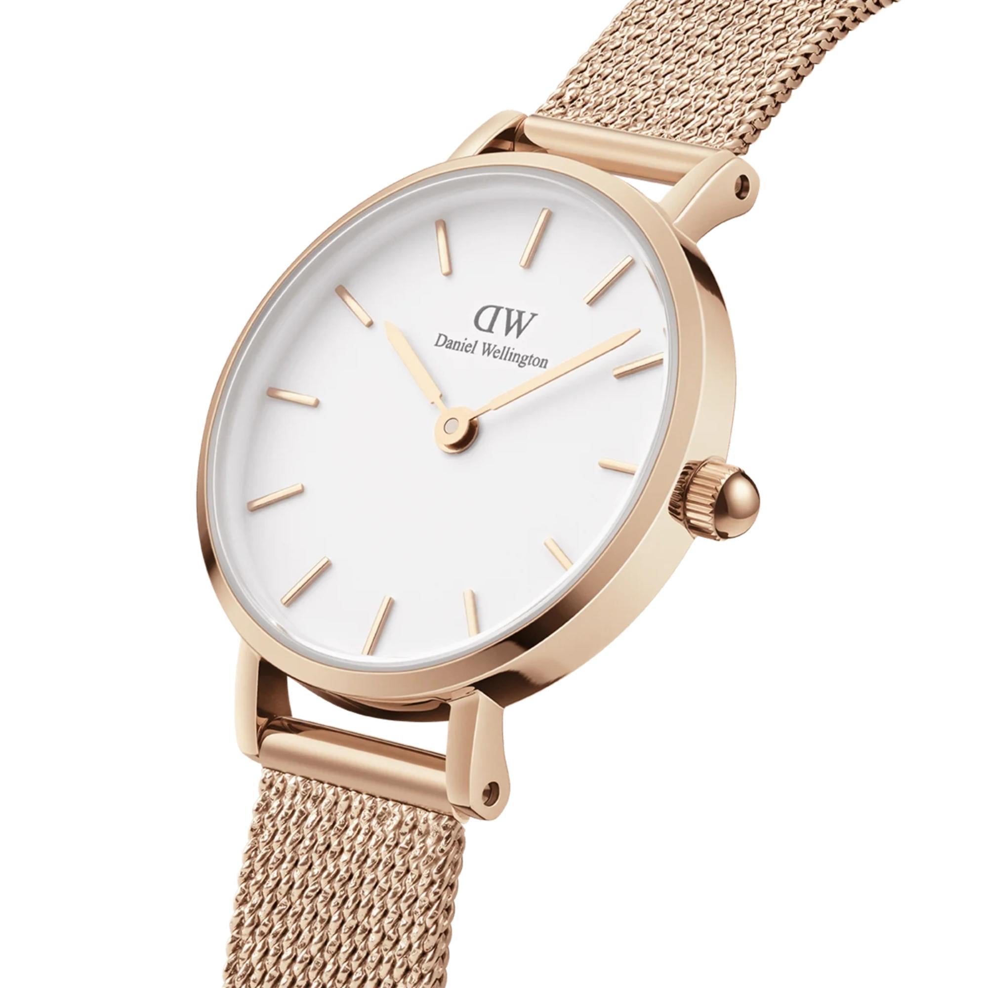 Daniel Wellington Petite White Dial Stainless Steel Strap Women’s Watch DW00100447