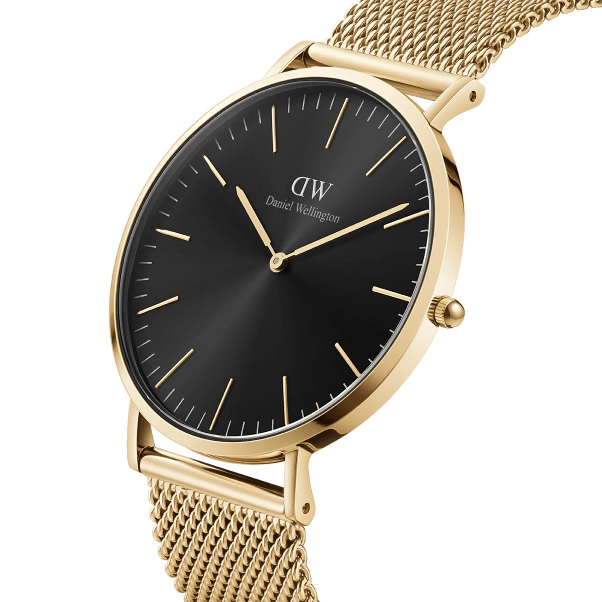 Daniel Wellington Classic Evergold G Black Dial Sunray Men’s Watch DW00100631