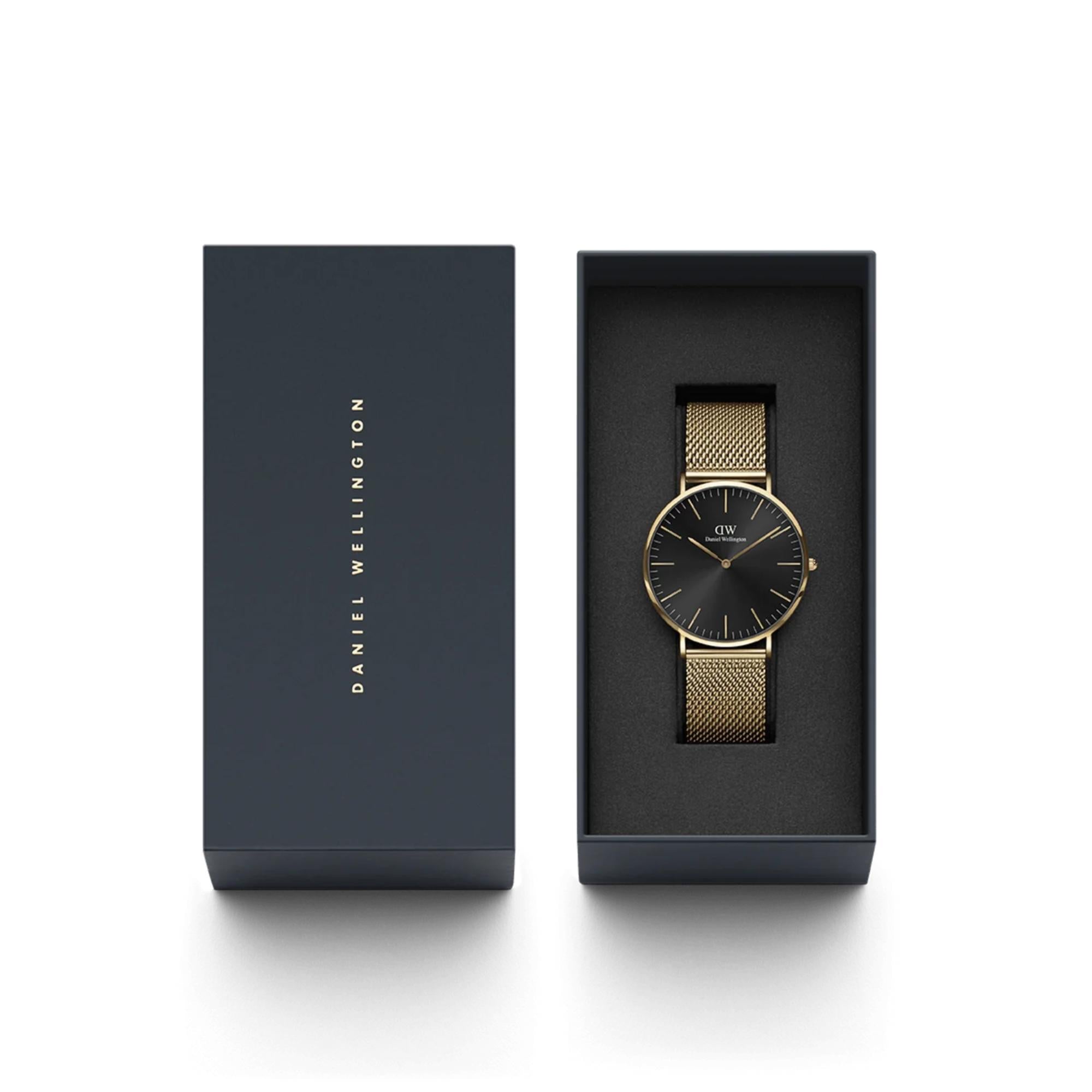 Daniel Wellington Classic Evergold G Black Dial Sunray Men’s Watch DW00100631
