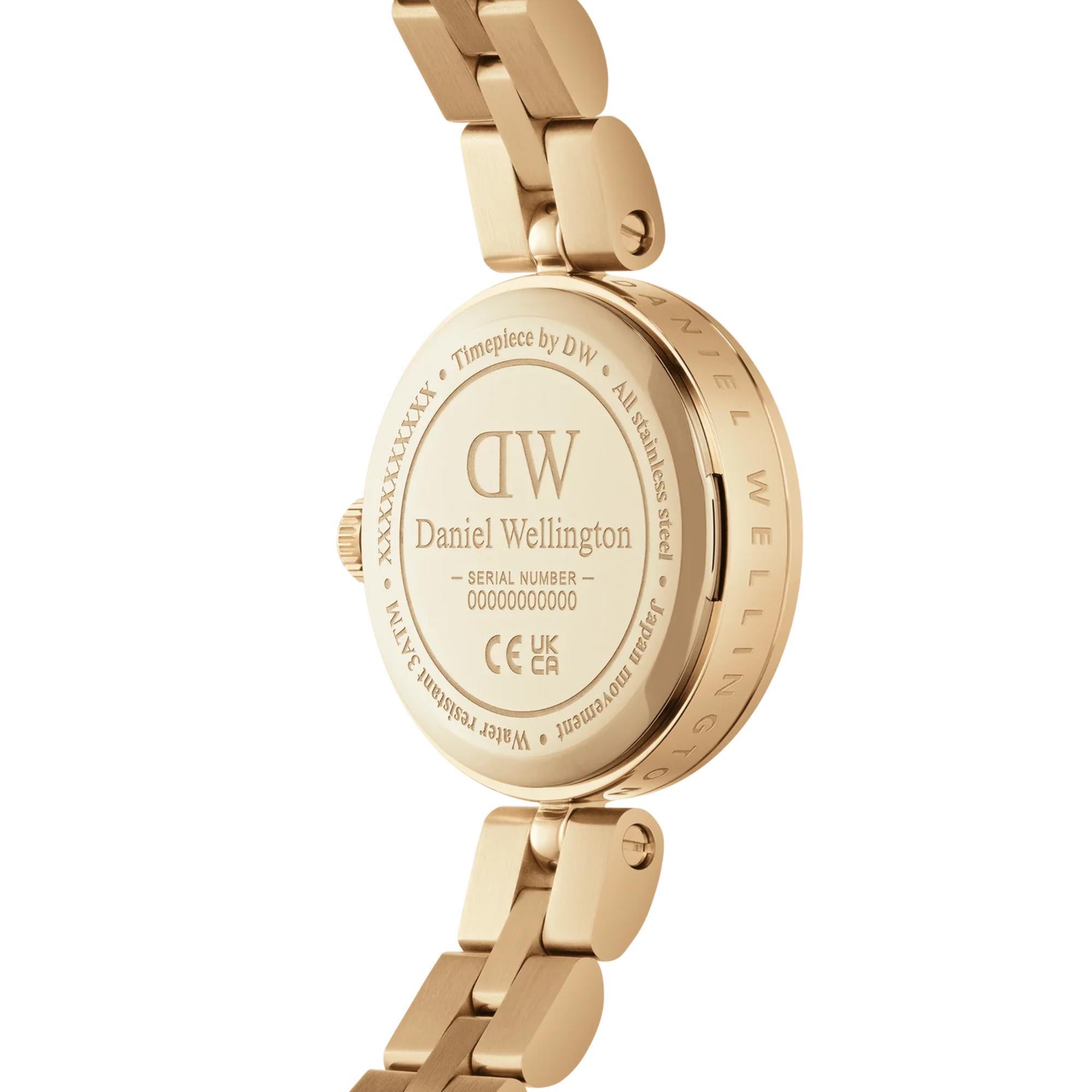 Daniel Wellington Elan Lumine Gold White Dial Stainless Steel Strap Women's Watch DW00100715
