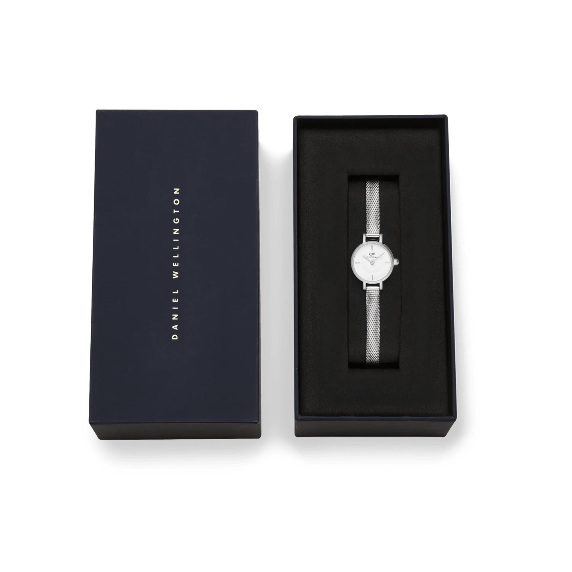 Daniel Wellington Petite Mini Sterling Silver White Dial Women’s Watch DW00100746