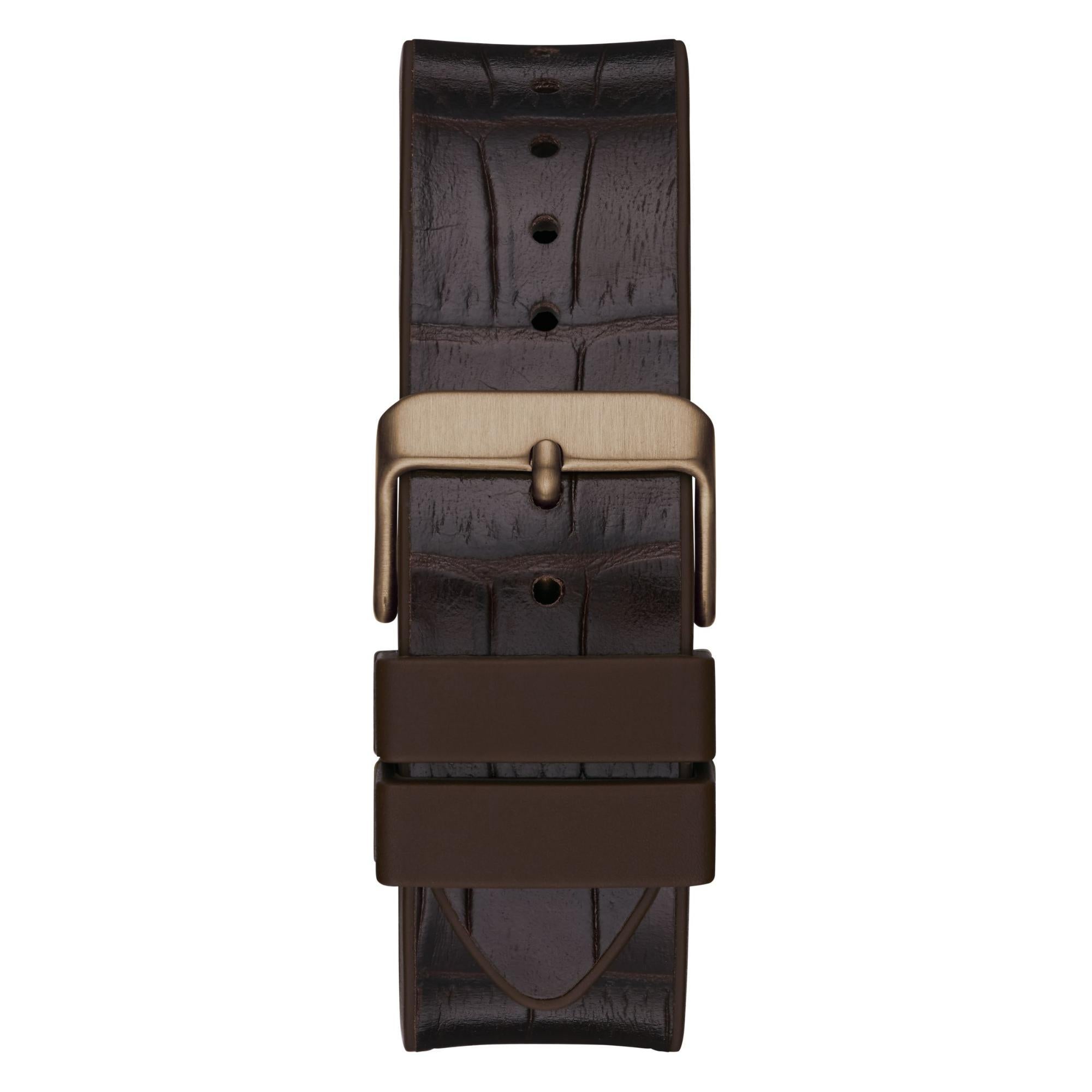 Guess Phoenix Multifunction Blue Dial Brown Leather Strap Men’s Watch GW0202G2