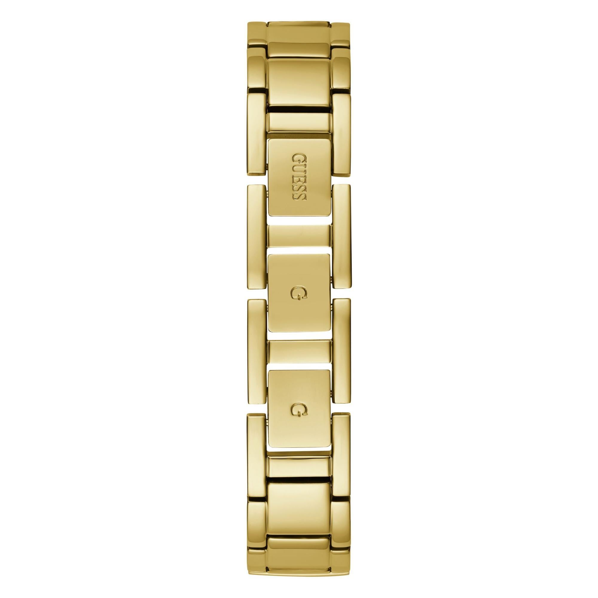 GUESS Ladies Gold Tone Analog Stainless Steel Strap Champagne Dial Watch GW0476L2