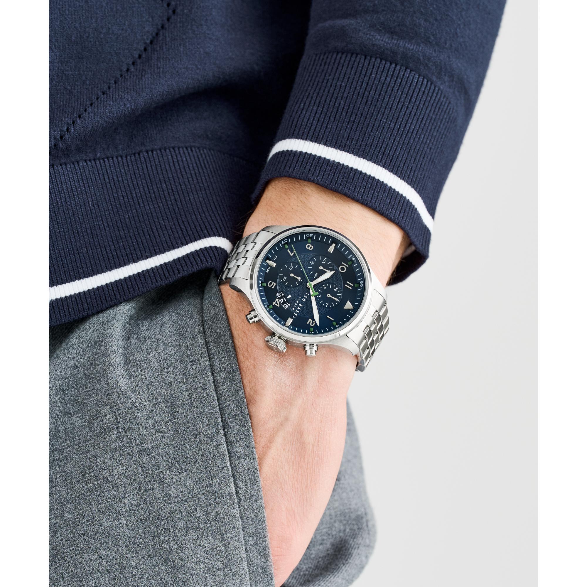 Ted Baker Iconic Blue Dial Steel Men's Watch BKPFMF410