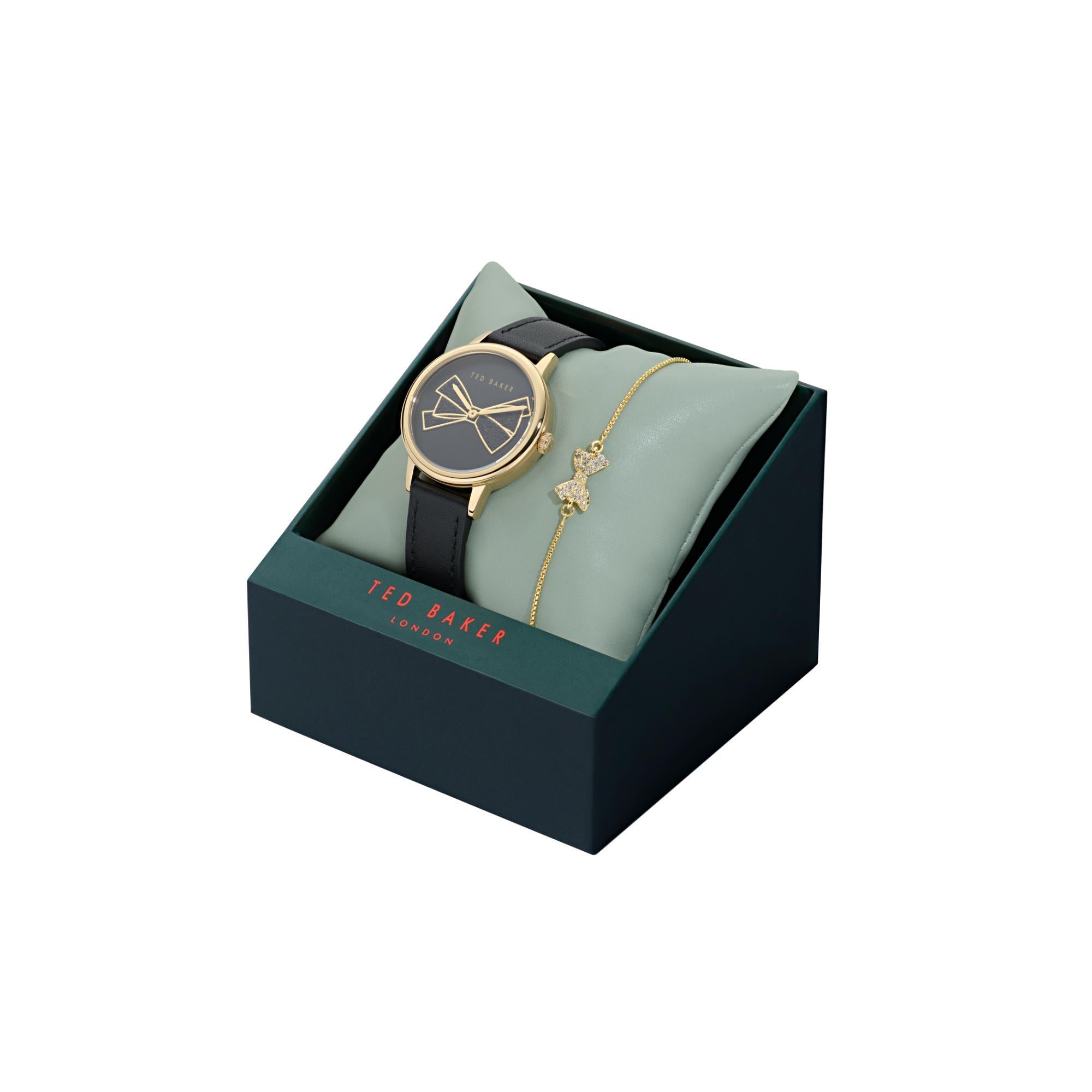 Ted Baker Phylipa Iconic Black Dial Leather Strap Ladies Watch BKGFW2402