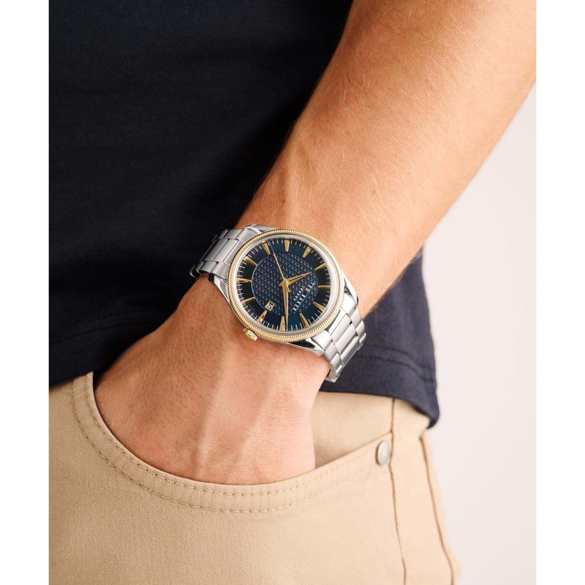 Ted Baker Leytonn Stainless Steel Blue Dial Men's Watch BKPLTS405