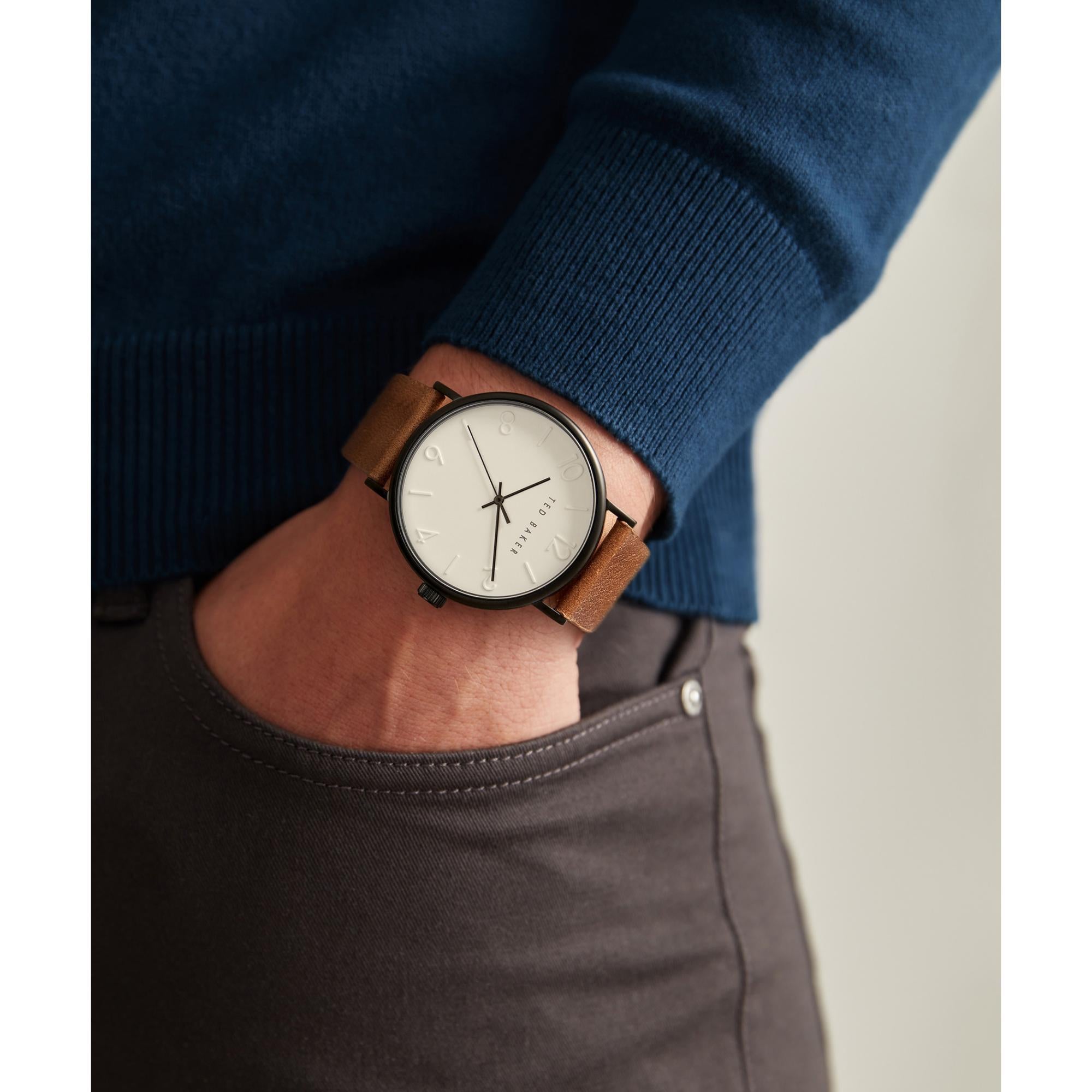 Ted Baker Phylipa Tan Leather Strap Men's Watch BKPPGF110