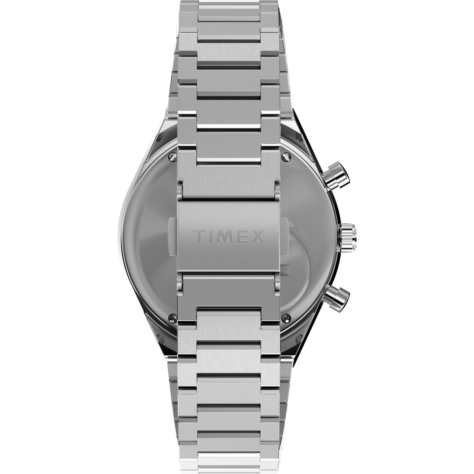Timex Q Diver Chronograph Blue Dial Stainless Steel Strap Men's Watch TW2W51600