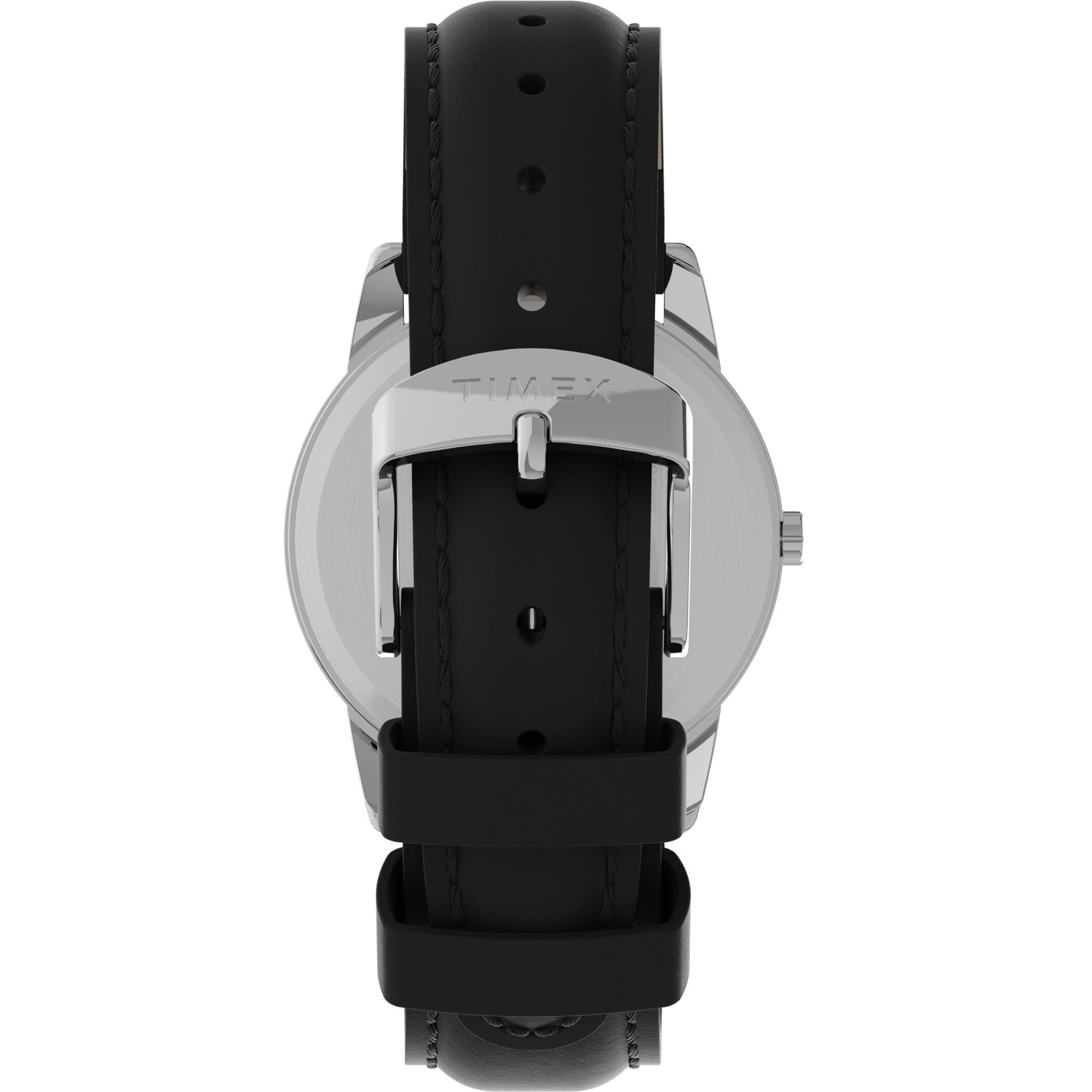 Timex Easy Reader 35mm White Dial Leather Mens Quartz Watch T2H281