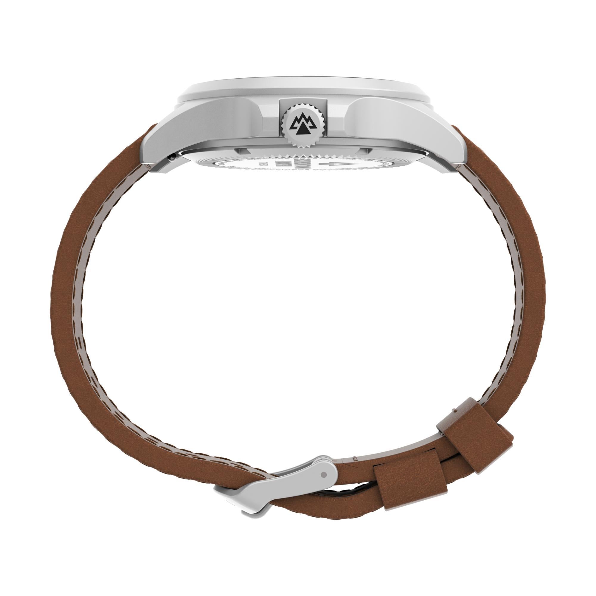 Timex Expedition North® Field Solar Blue Dial Men's Watch with Brown Leather Strap TW2V03600
