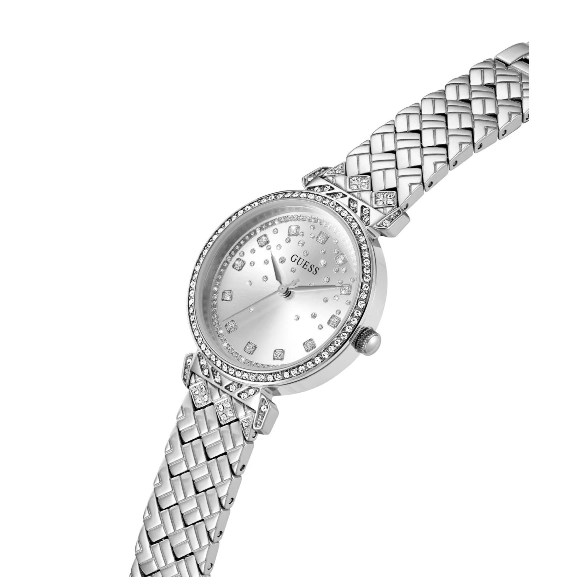 GUESS Enchantment Silver Dial Tone Recycled Steel Ladies Watch GW0763L1
