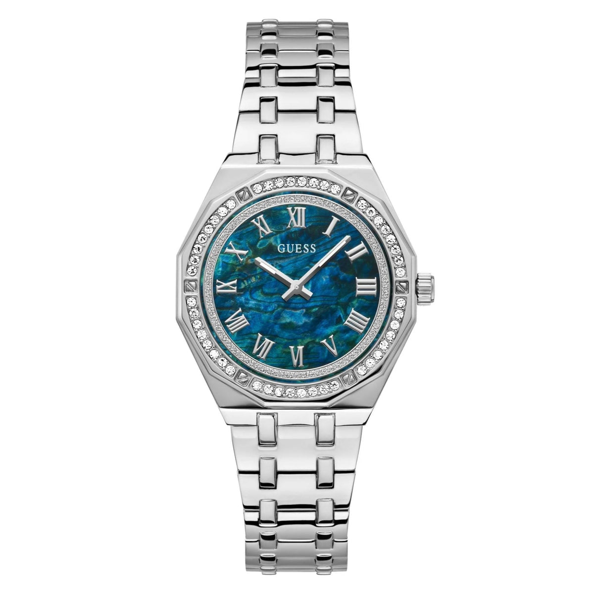 Guess Silver-Tone Bracelet Watch with Blue Dial Womens Guess Veda GW0927L3 Women main image 3