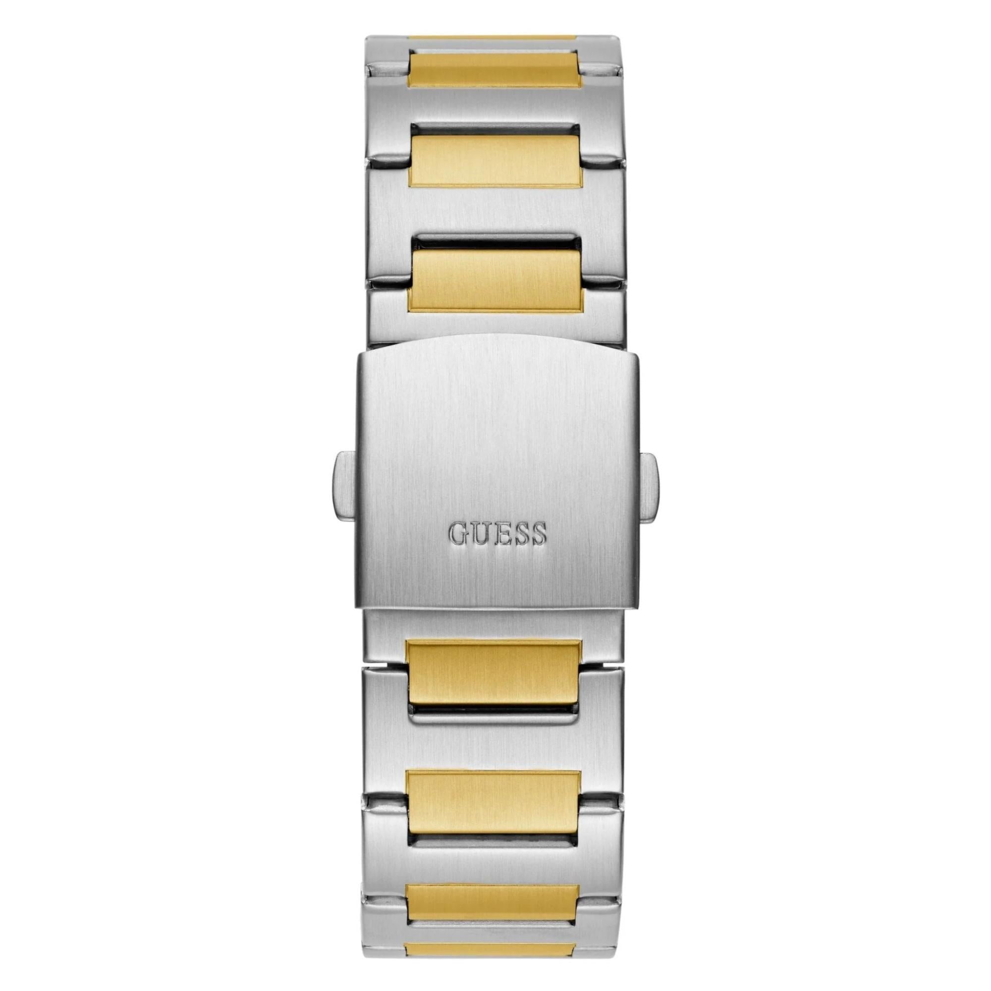 GUESS Gents Jet Silver Tone Stainless Steel Analog Green Dial Men's Watch GW0795G1