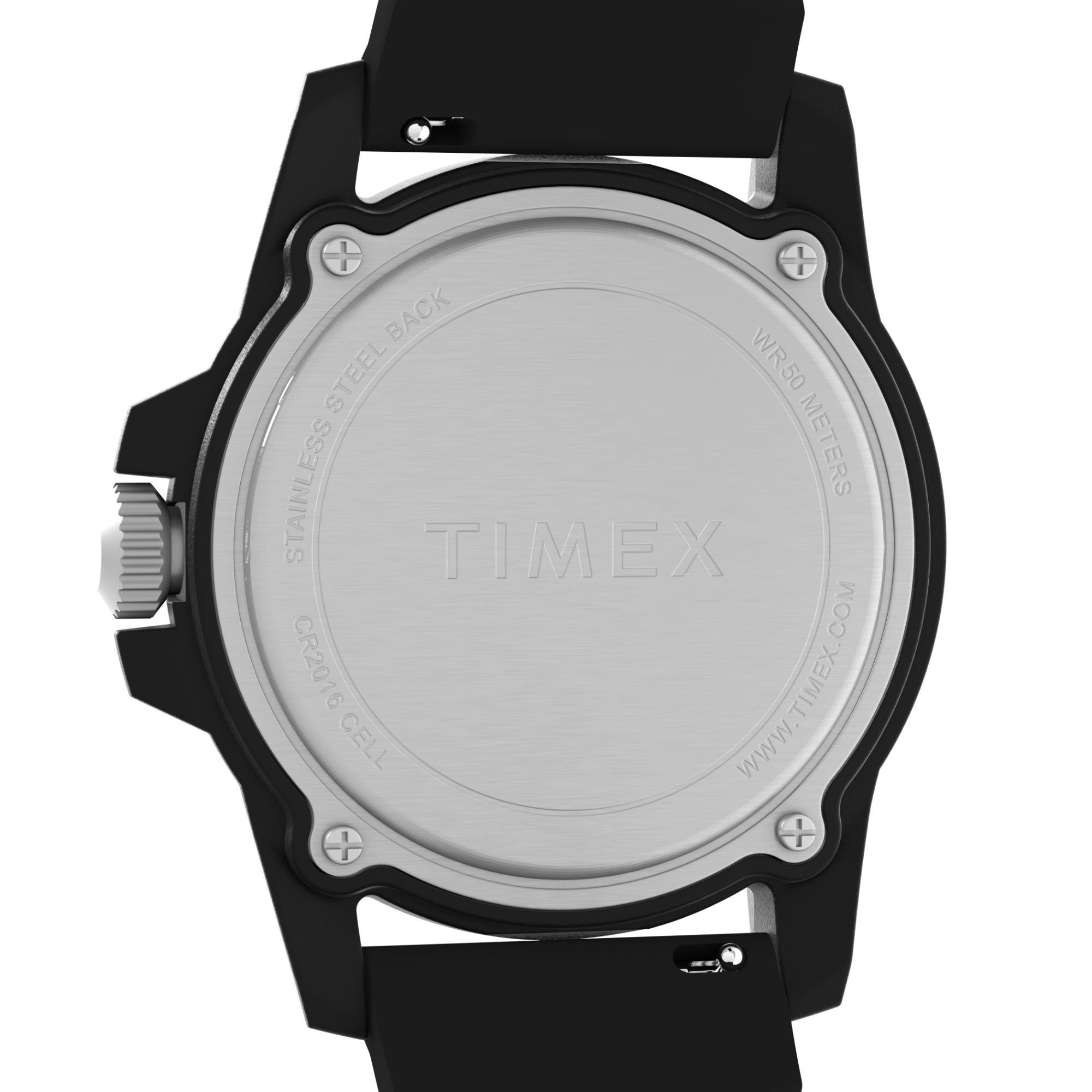 Timex Diver Style Analog Black Dial Silicone Strap Men’s Watch TW5M61200