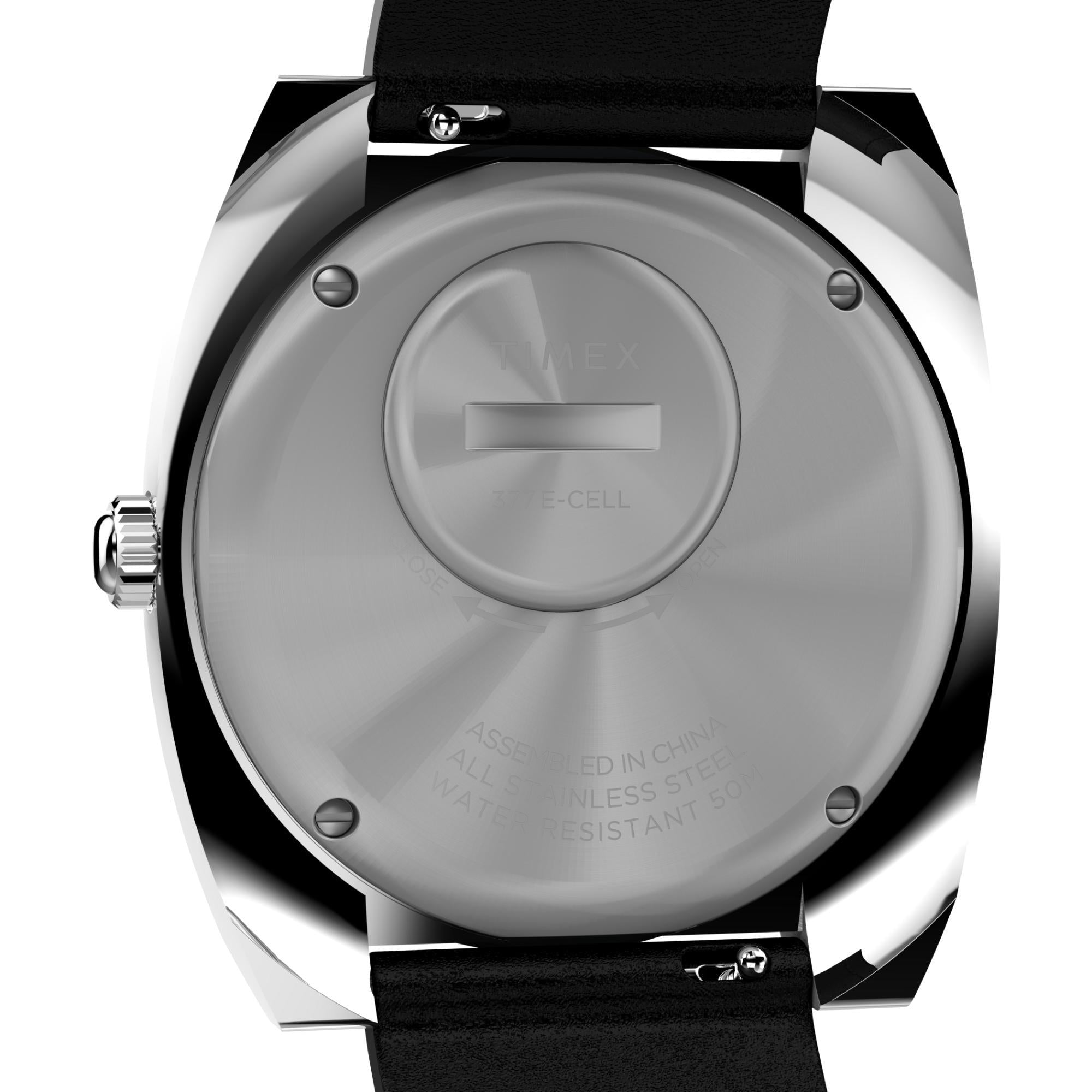 Timex World Time Ring Black Dial Leather Strap Men’s Watch TW2V69500