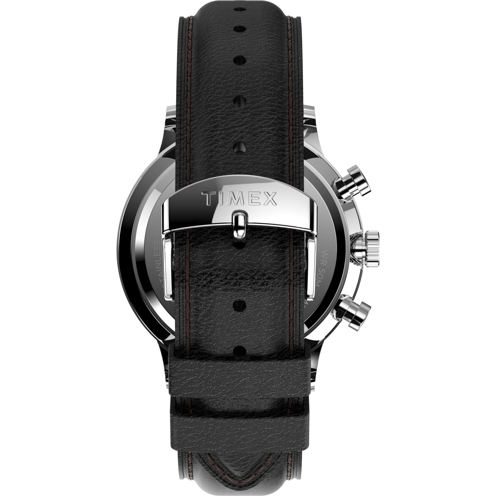 Timex Waterbury Classic Black Dial Leather Strap Men’s Watch TW2U88300
