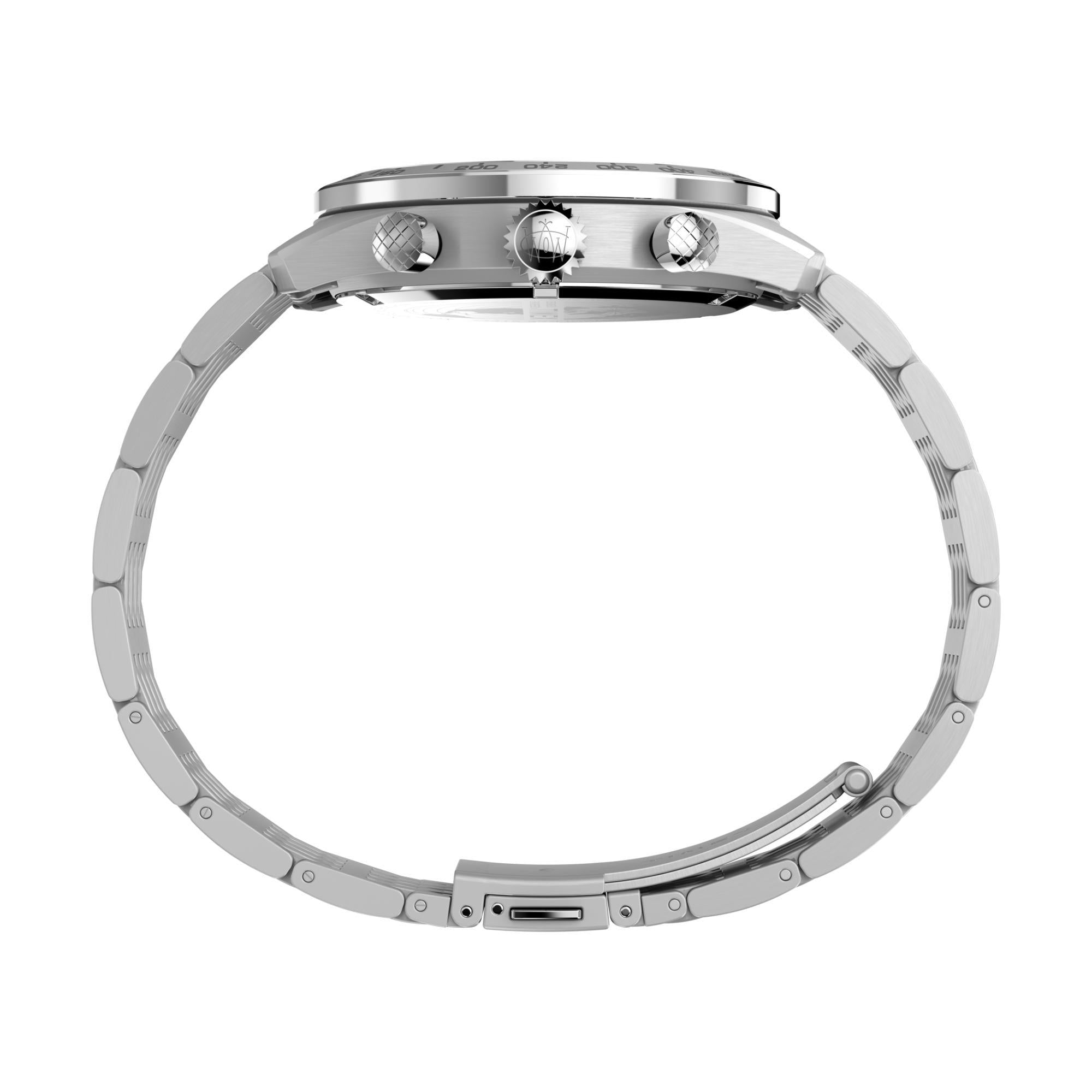 Timex Waterbury Quartz Chronograph Silver Dial Steel Strap Men’s Watch TW2V42400