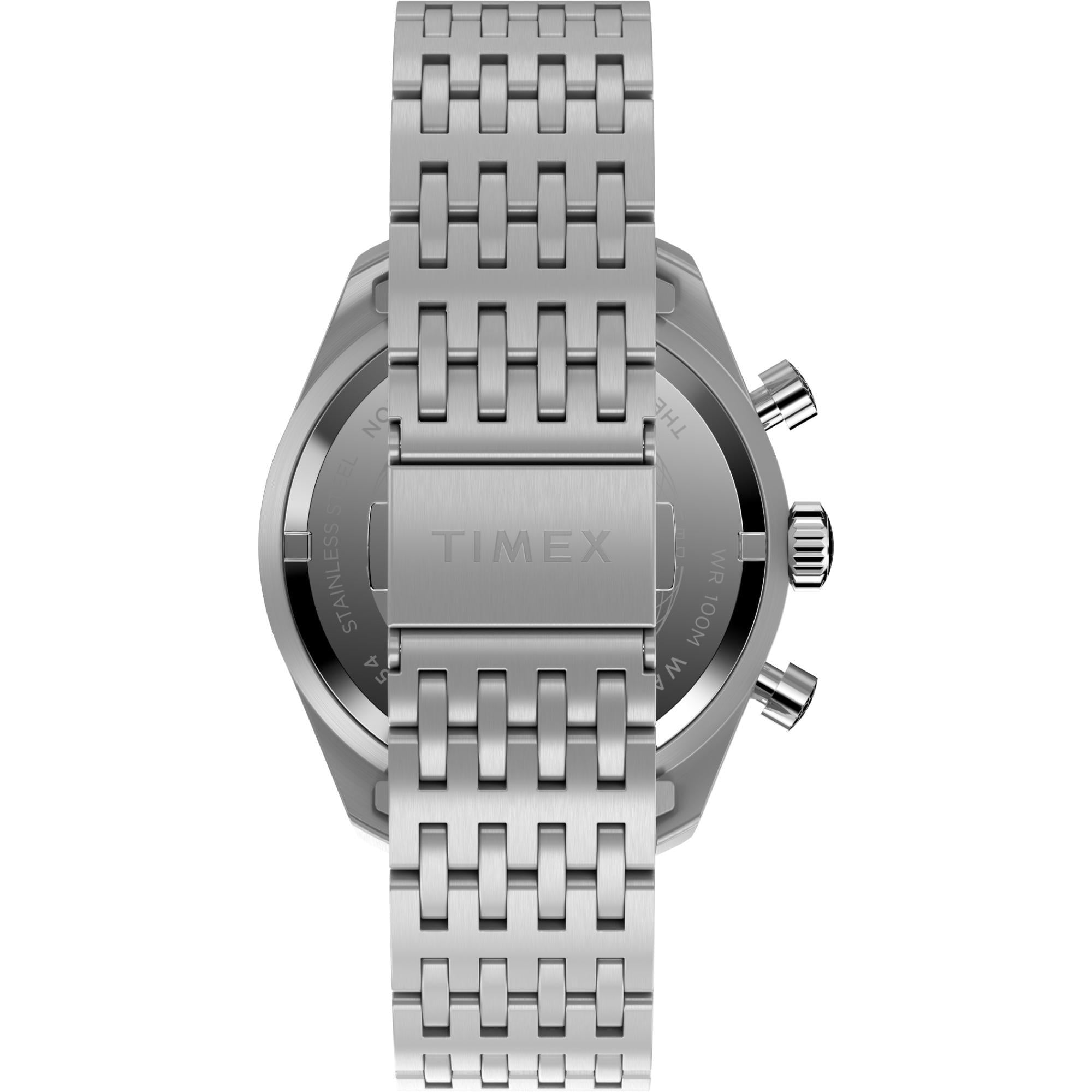 Timex Waterbury Quartz Chronograph Silver Dial Steel Strap Men’s Watch TW2V42400