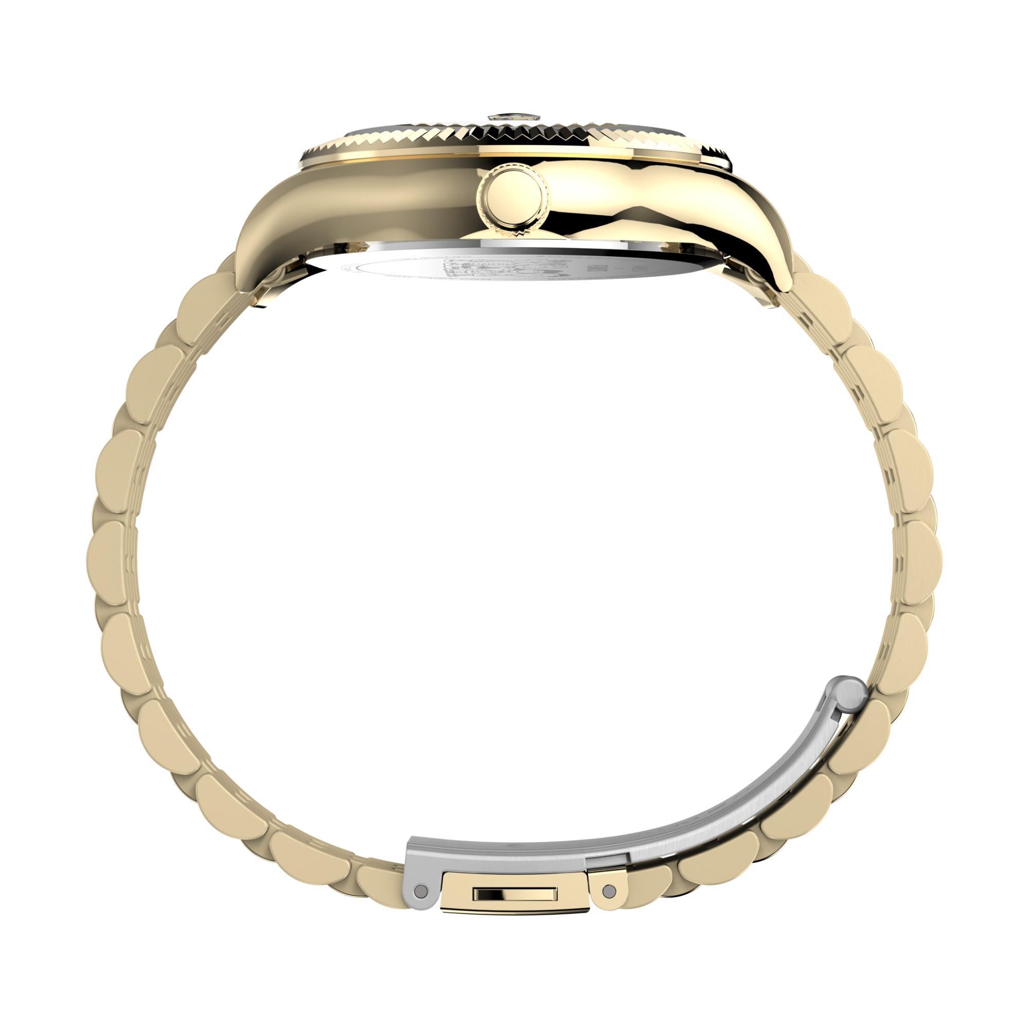 Timex Peanuts x Waterbury Legacy Gold-Tone Case and Bracelet Snoopy & Woodstock Watch TW2V47300