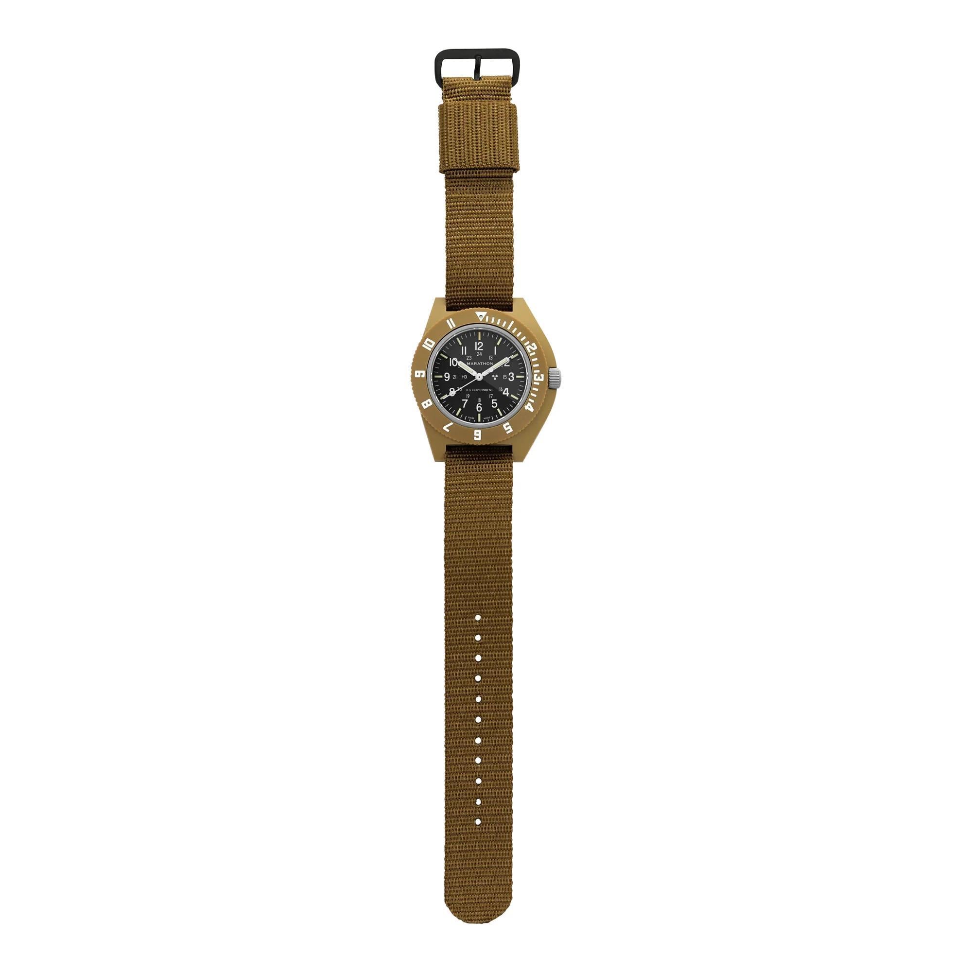 Marathon Pilot's Navigator Desert Tan Quartz Black Dial Men’s Watch WW194001DT-0002