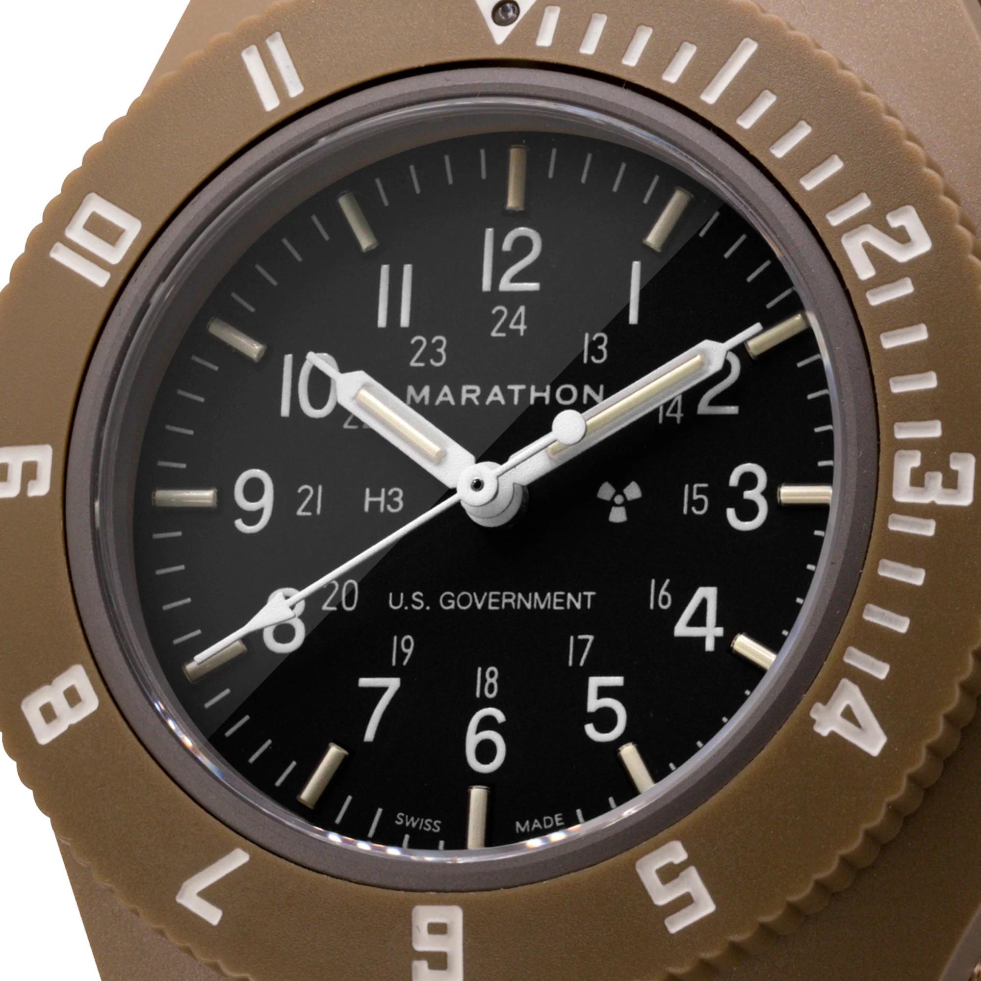 Marathon Pilot's Navigator Desert Tan Quartz Black Dial Men’s Watch WW194001DT-0010