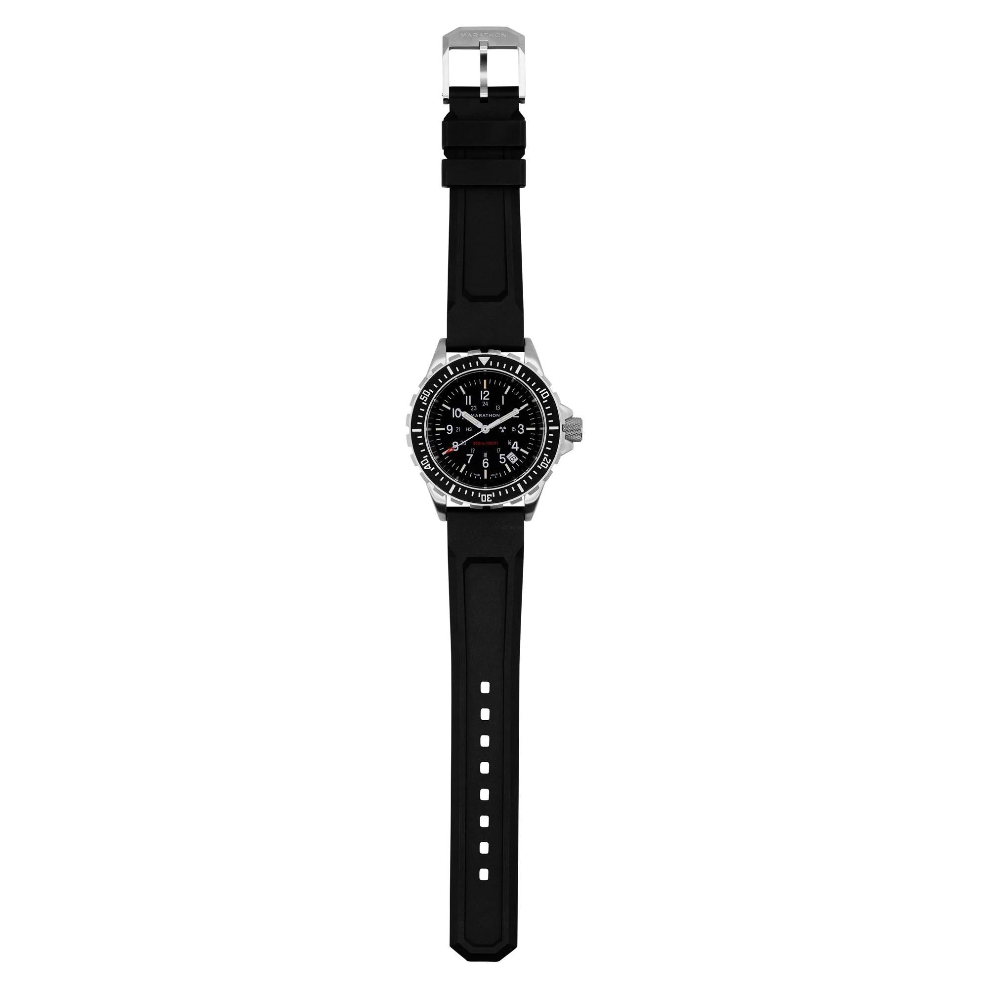Marathon Large Diver's Quartz Black Dial Men’s Watch (TSAR) WW194007SS-0130