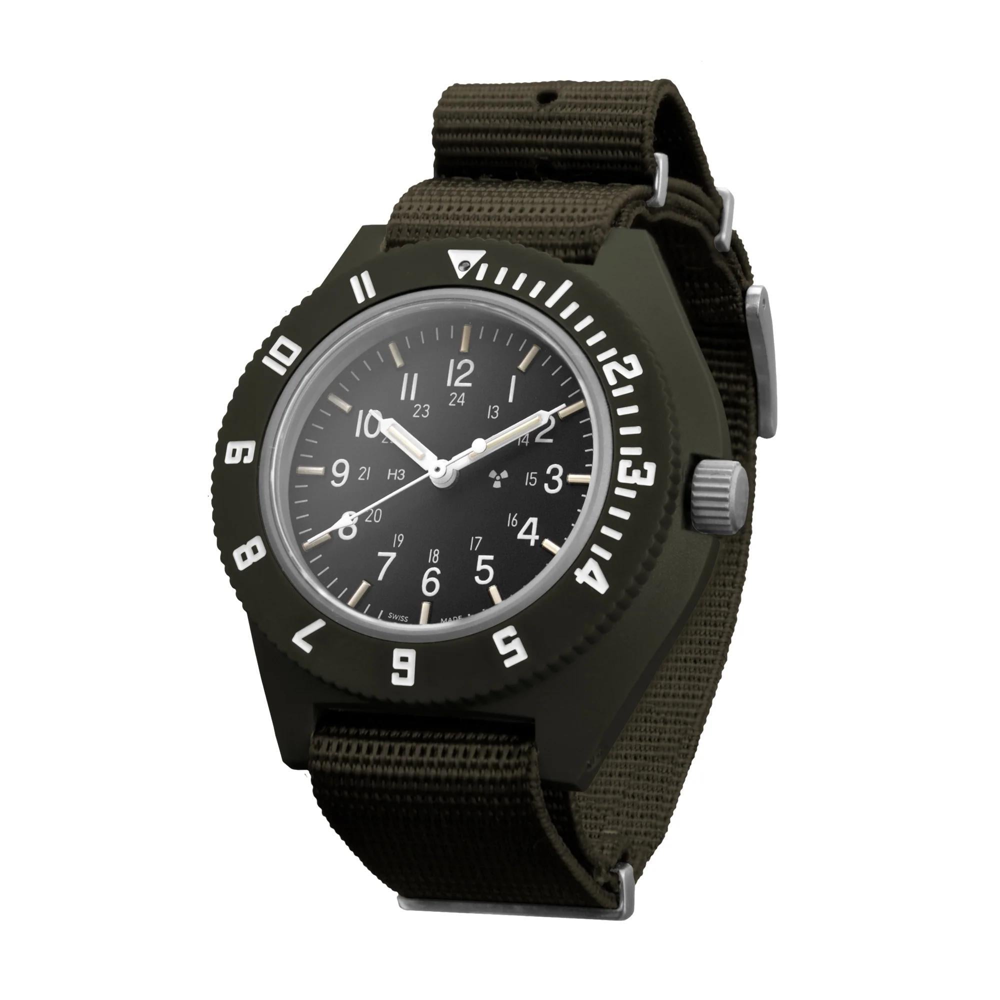 Marathon Pilot's Navigator Sage Green Quartz Black Dial Men’s Watch WW194001SG-0011