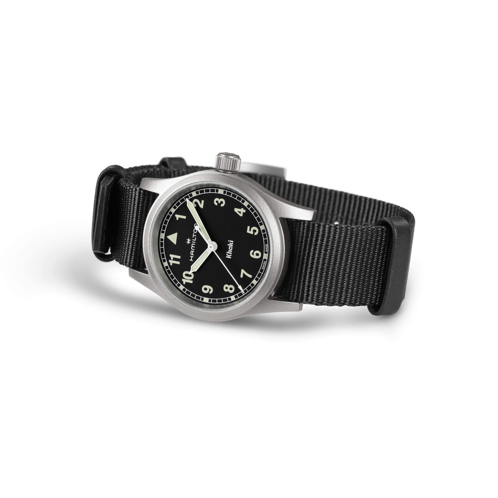 Hamilton Khaki Field Quartz Black Dial NATO Strap Unisex Watch H69301430