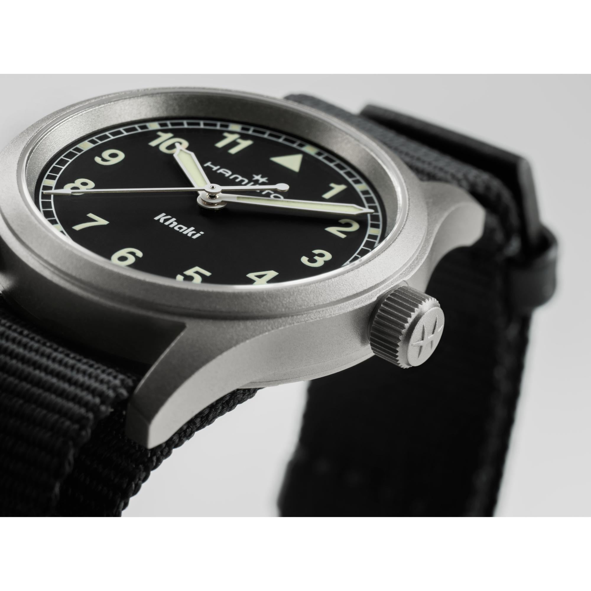 Hamilton Khaki Field Quartz Black Dial NATO Strap Unisex Watch H69301430